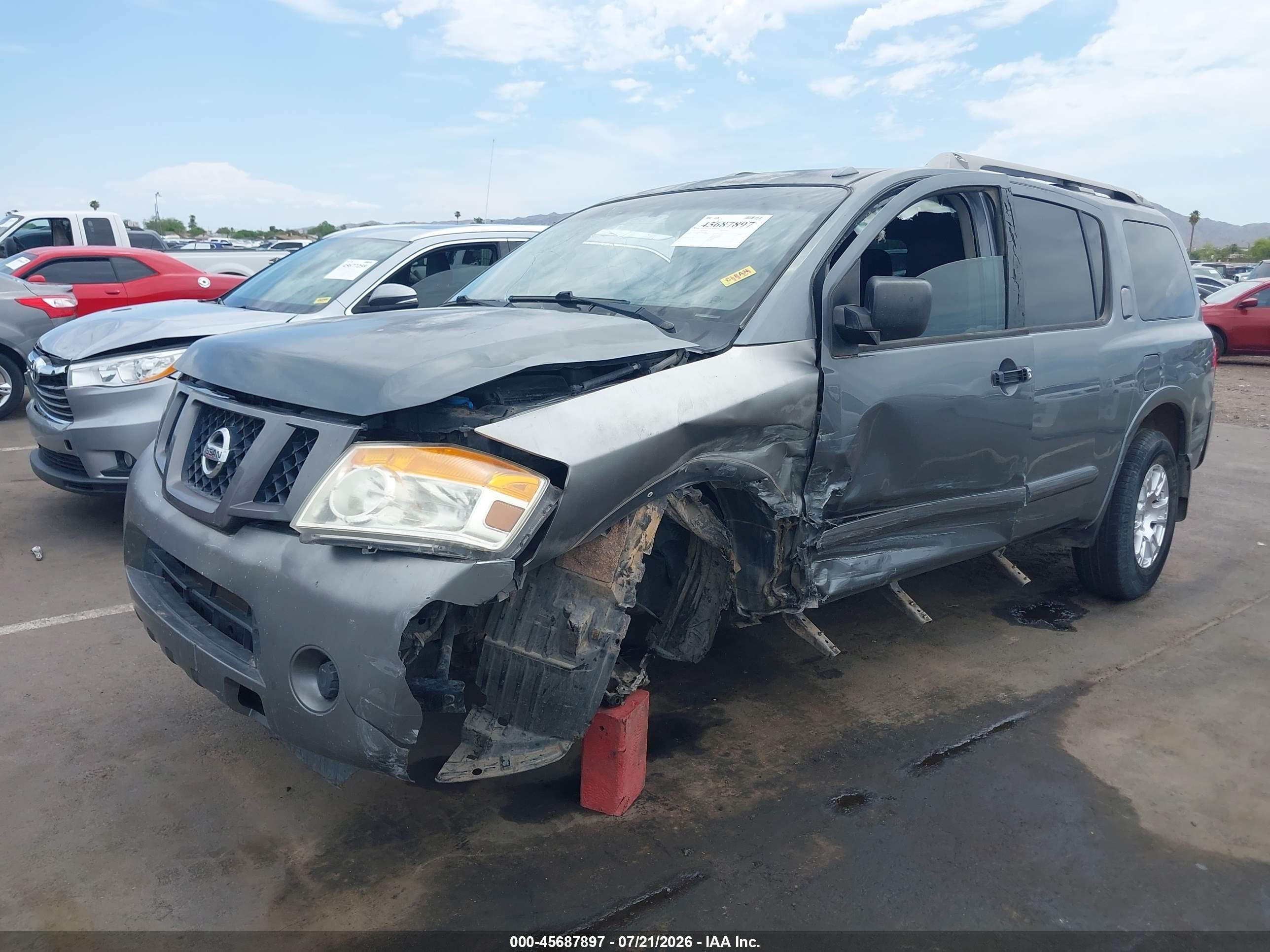 2013 Nissan Armada Sv Gray vin: 5N1AA0ND5DN604080