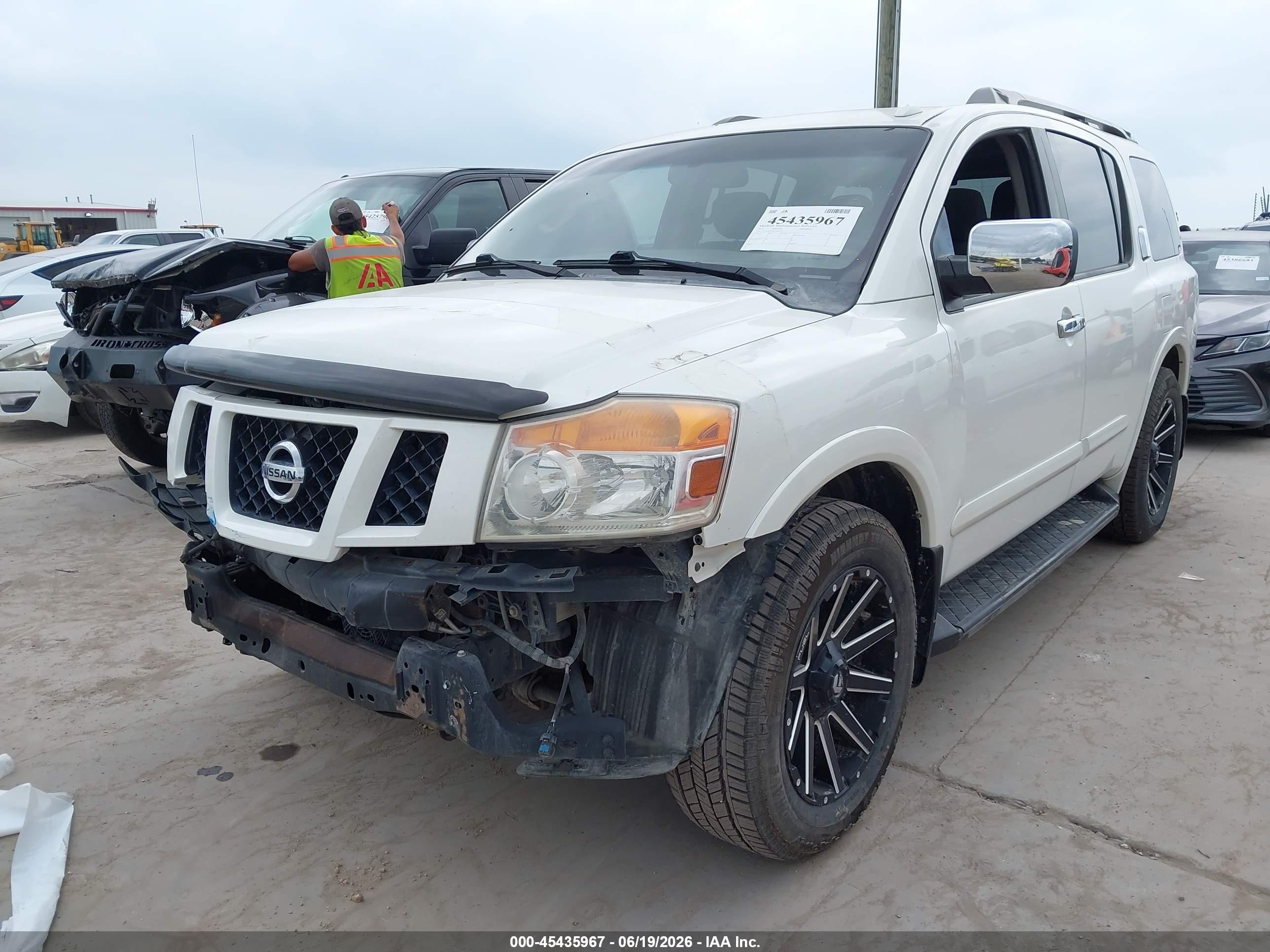 2015 Nissan Armada Sv White vin: 5N1AA0ND6FN604477