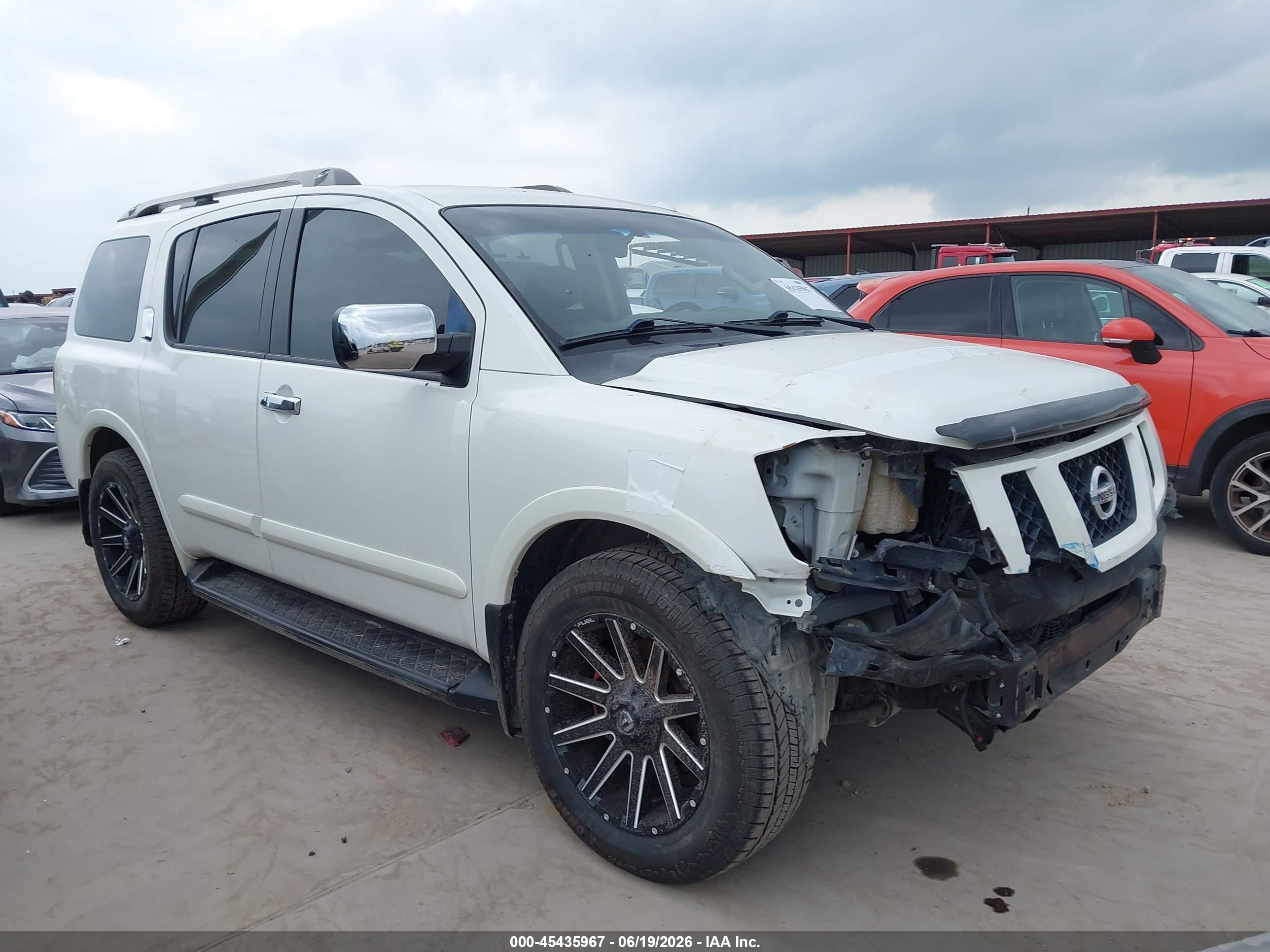 2015 Nissan Armada Sv White vin: 5N1AA0ND6FN604477