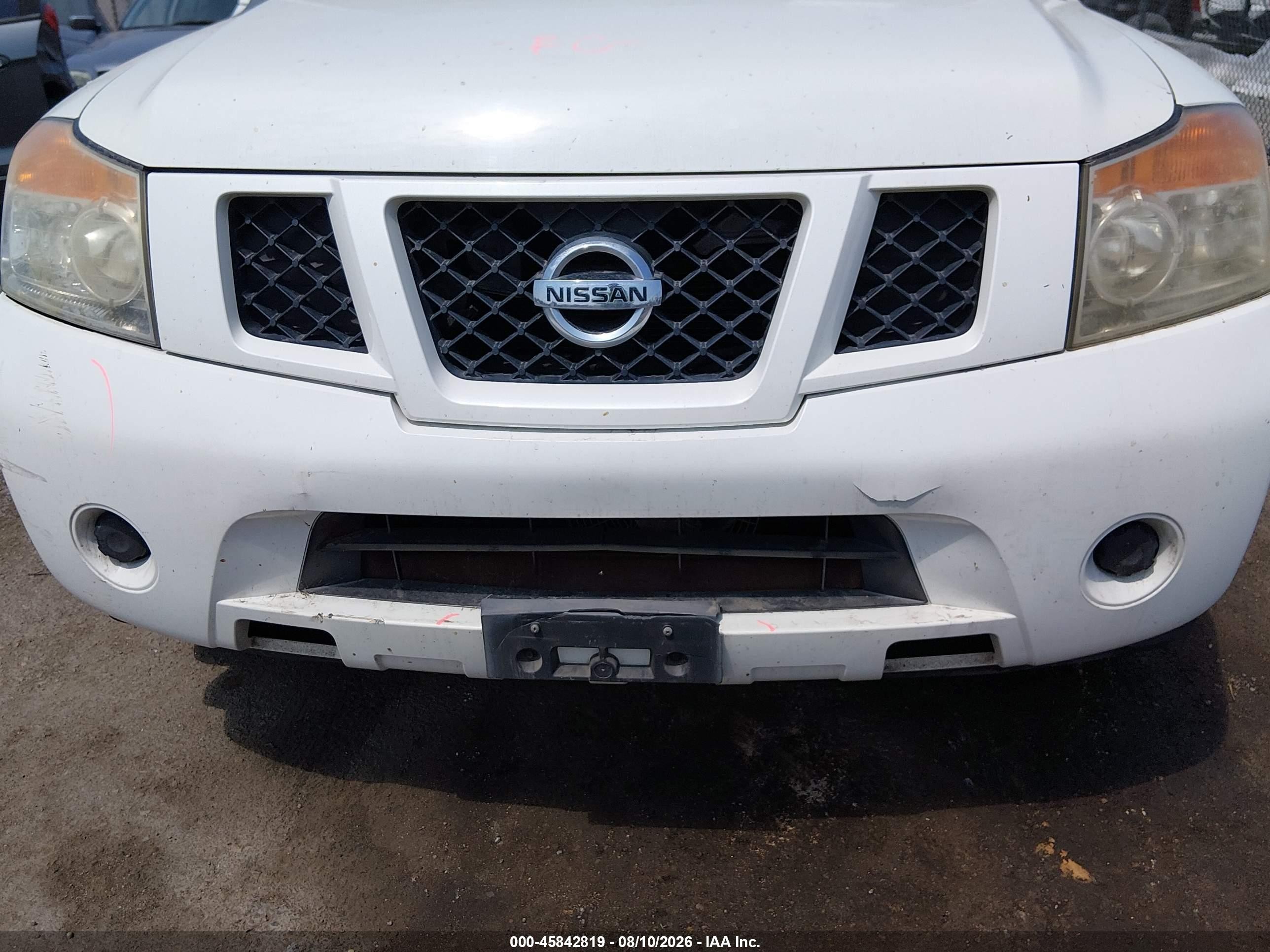 2013 Nissan Armada Sv White vin: 5N1AA0ND7DN602184