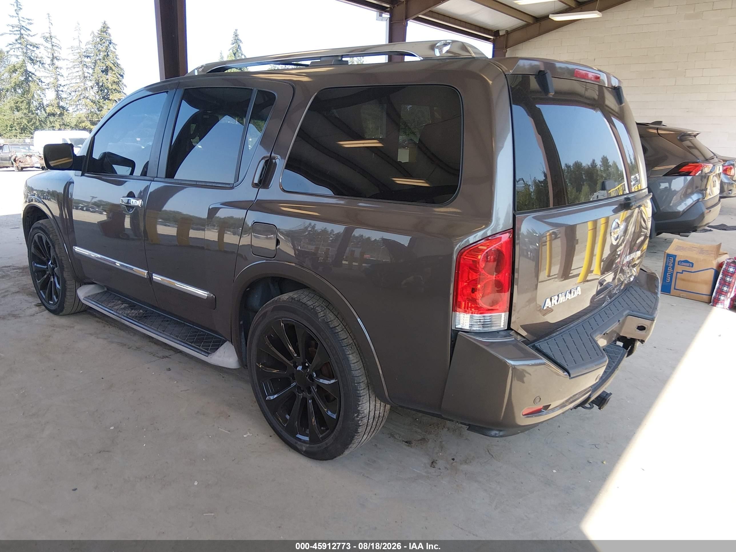 2014 Nissan Armada Platinum Коричневый vin: 5N1AA0ND7EN601232