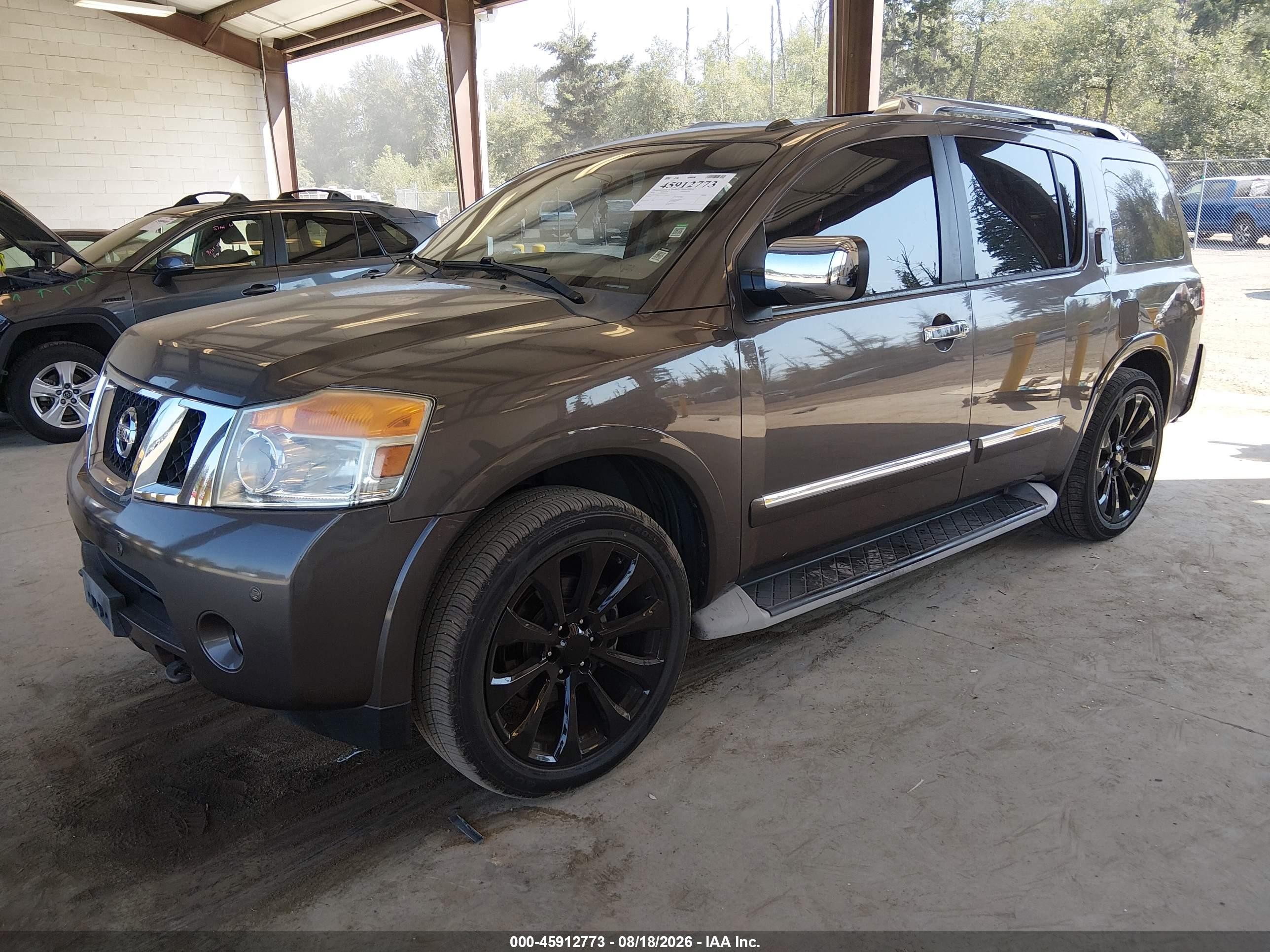 2014 Nissan Armada Platinum Коричневый vin: 5N1AA0ND7EN601232