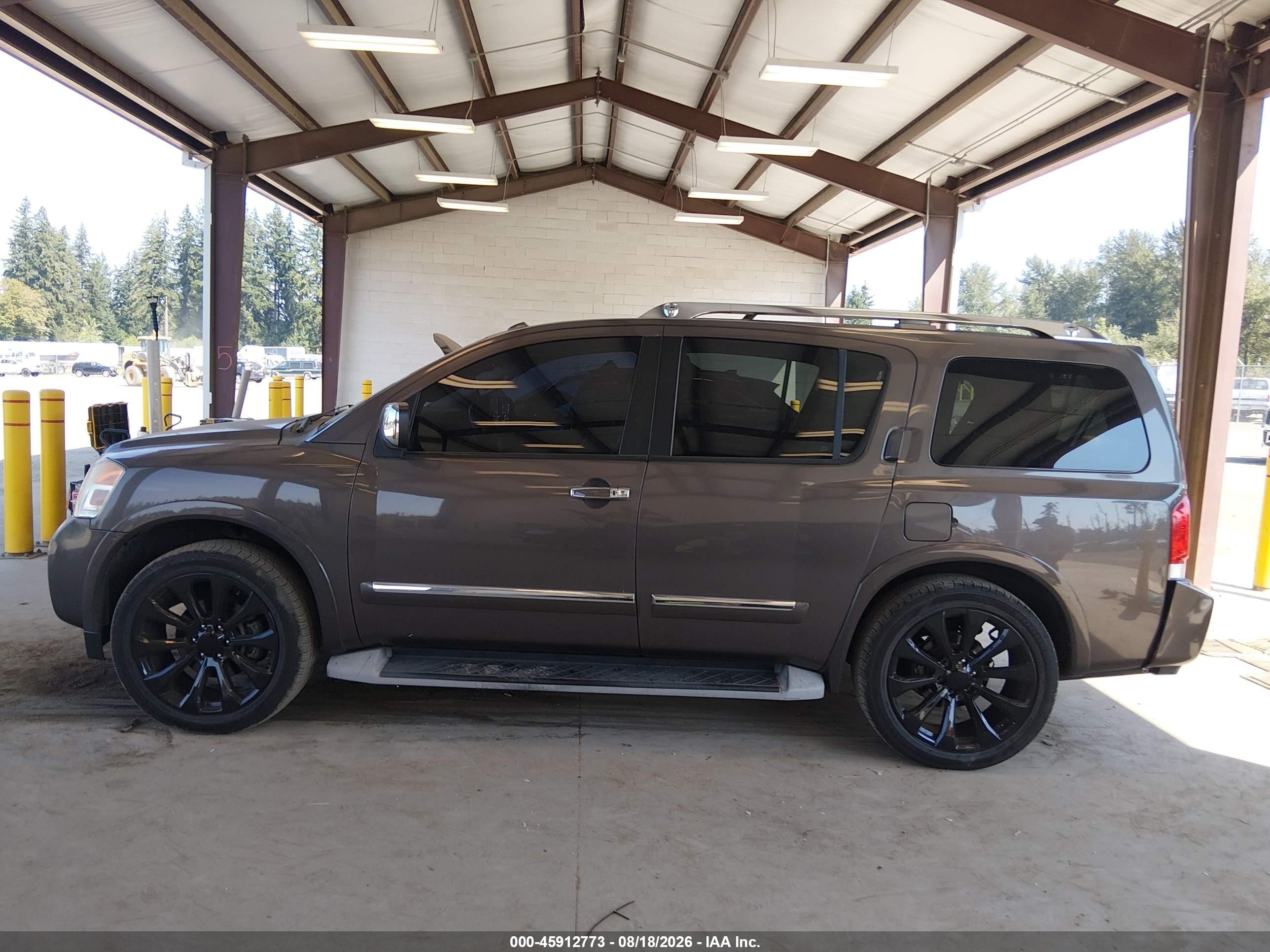 2014 Nissan Armada Platinum Коричневый vin: 5N1AA0ND7EN601232