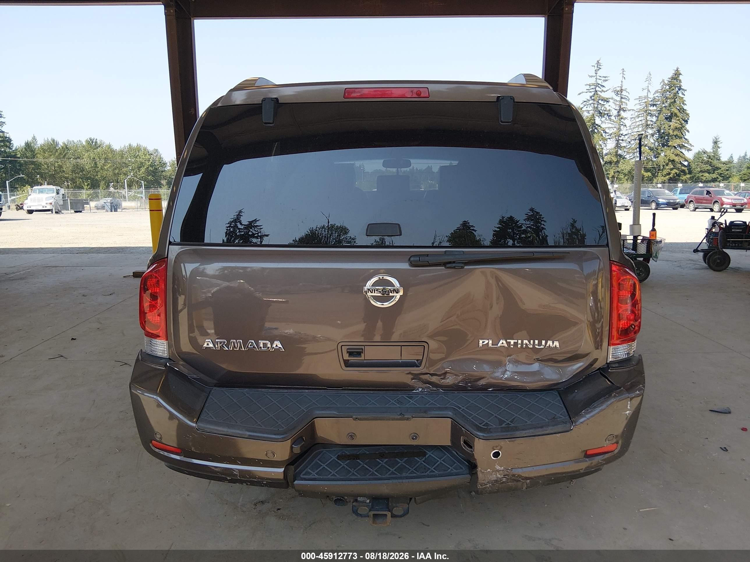 2014 Nissan Armada Platinum Коричневый vin: 5N1AA0ND7EN601232
