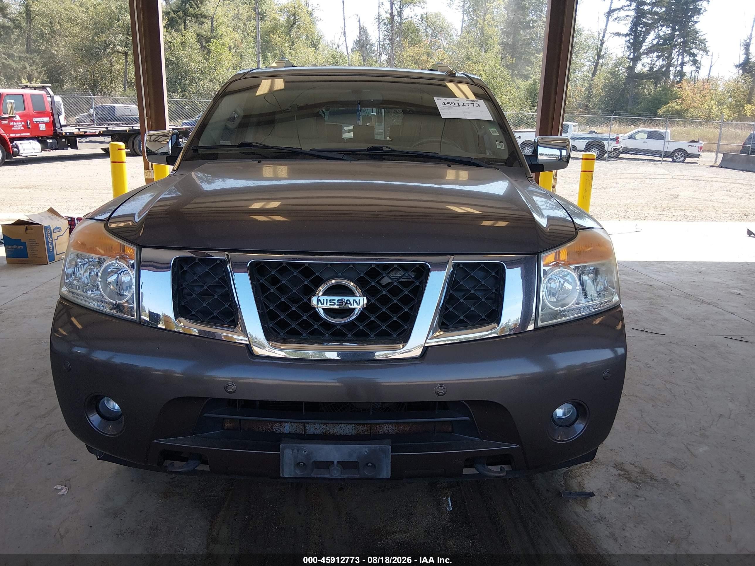 2014 Nissan Armada Platinum Коричневый vin: 5N1AA0ND7EN601232