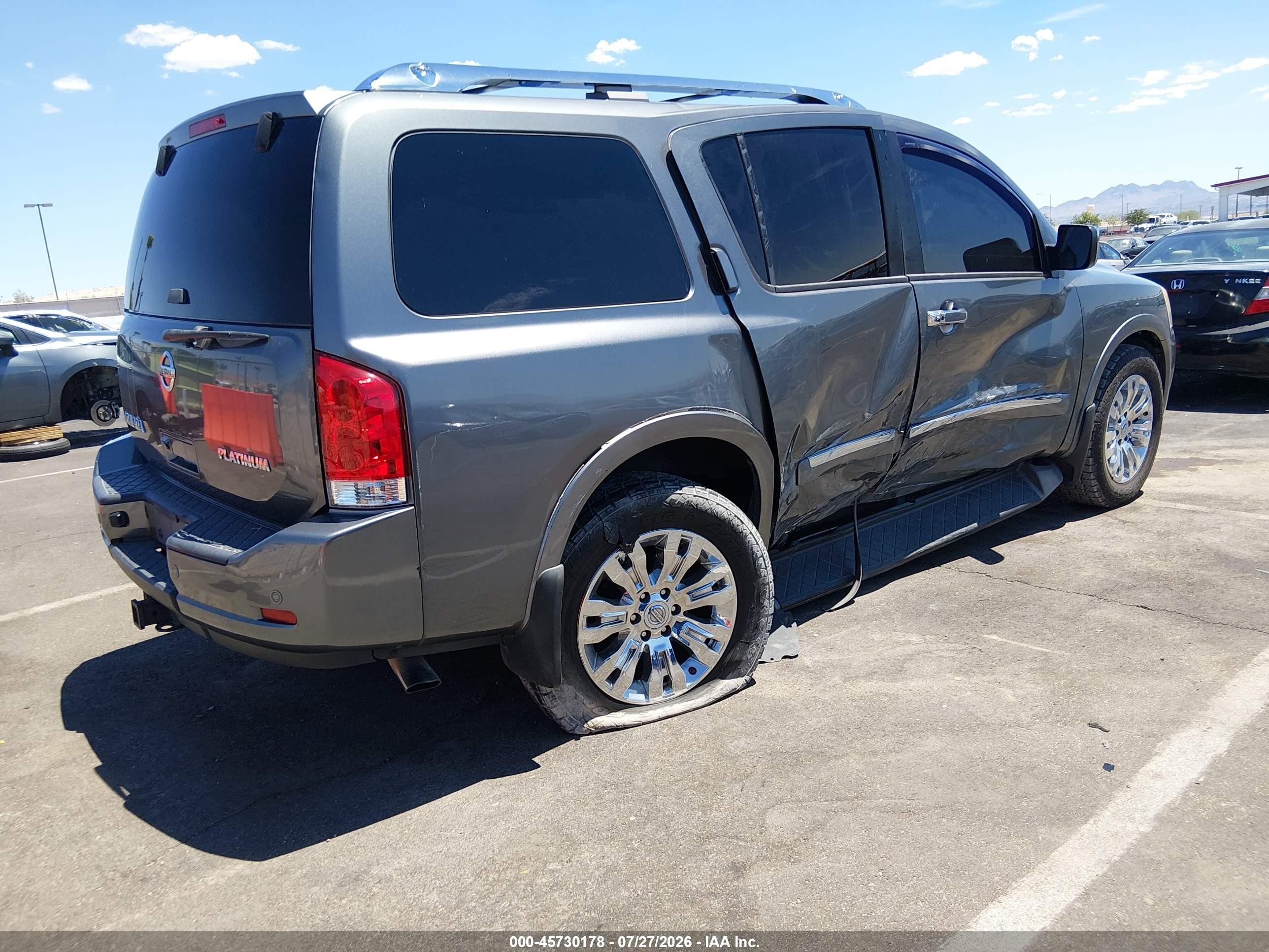 2015 Nissan Armada Platinum Silver vin: 5N1AA0ND8FN616713