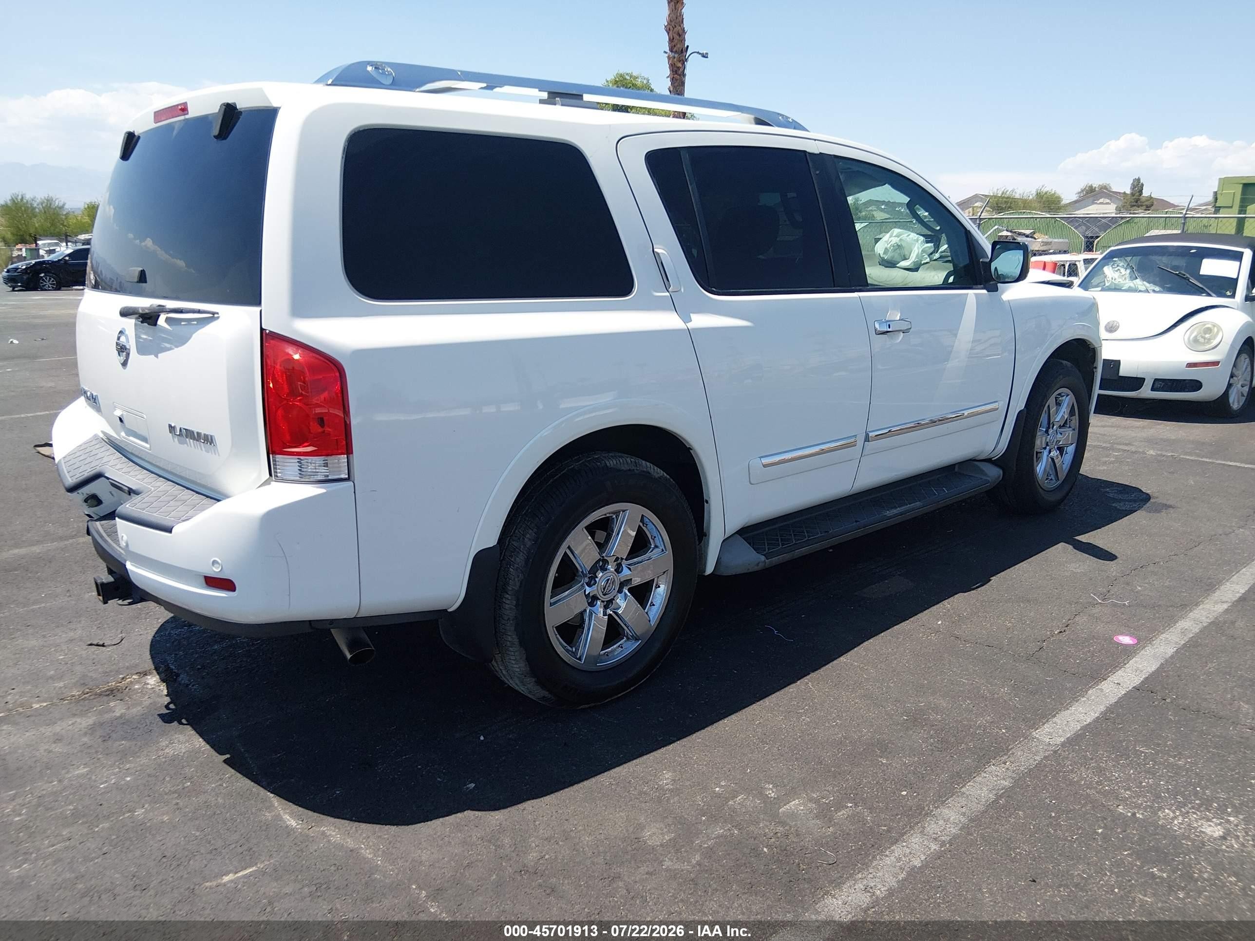 2011 Nissan Armada Platinum White vin: 5N1AA0NDXBN621907