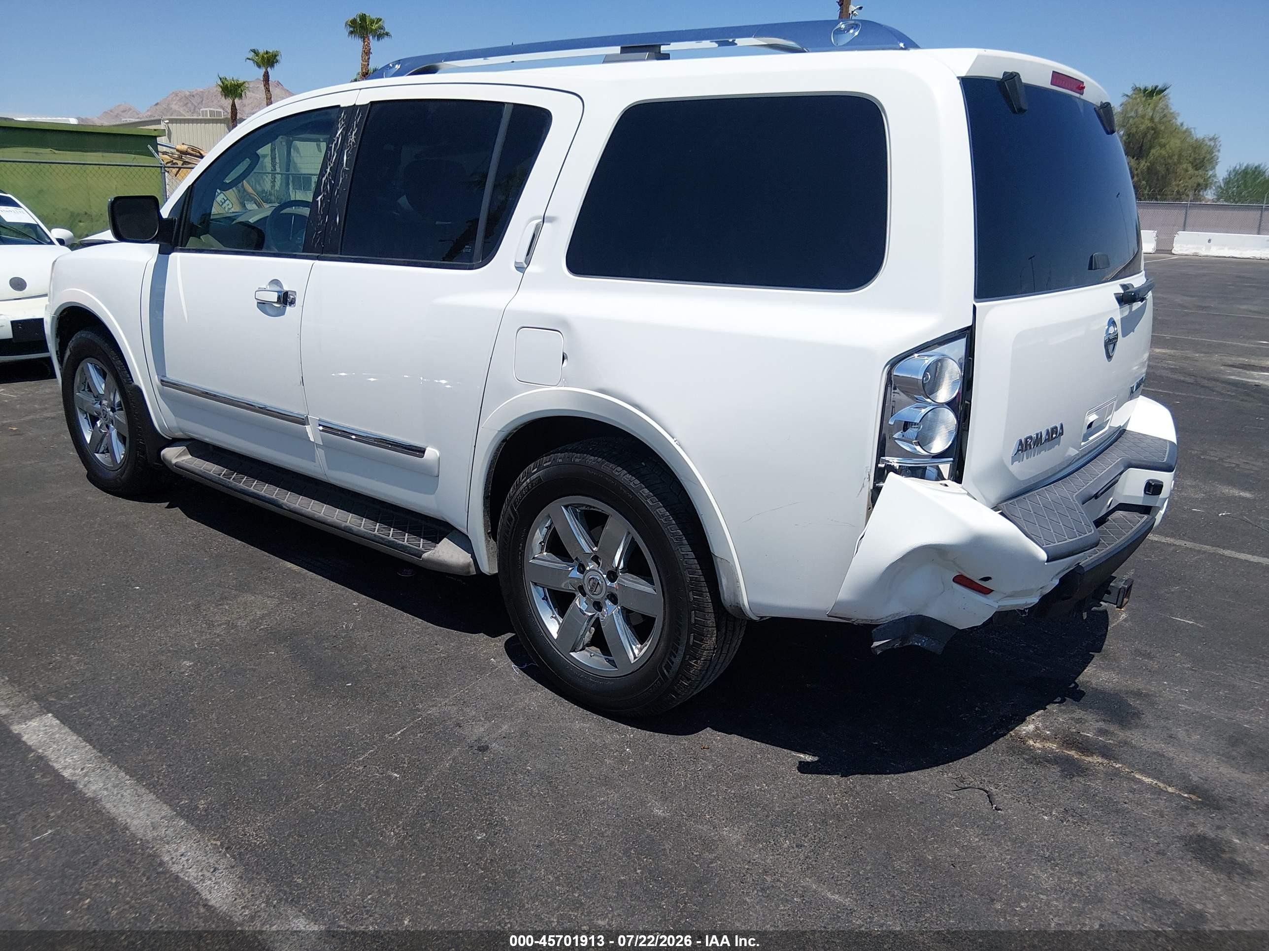2011 Nissan Armada Platinum White vin: 5N1AA0NDXBN621907