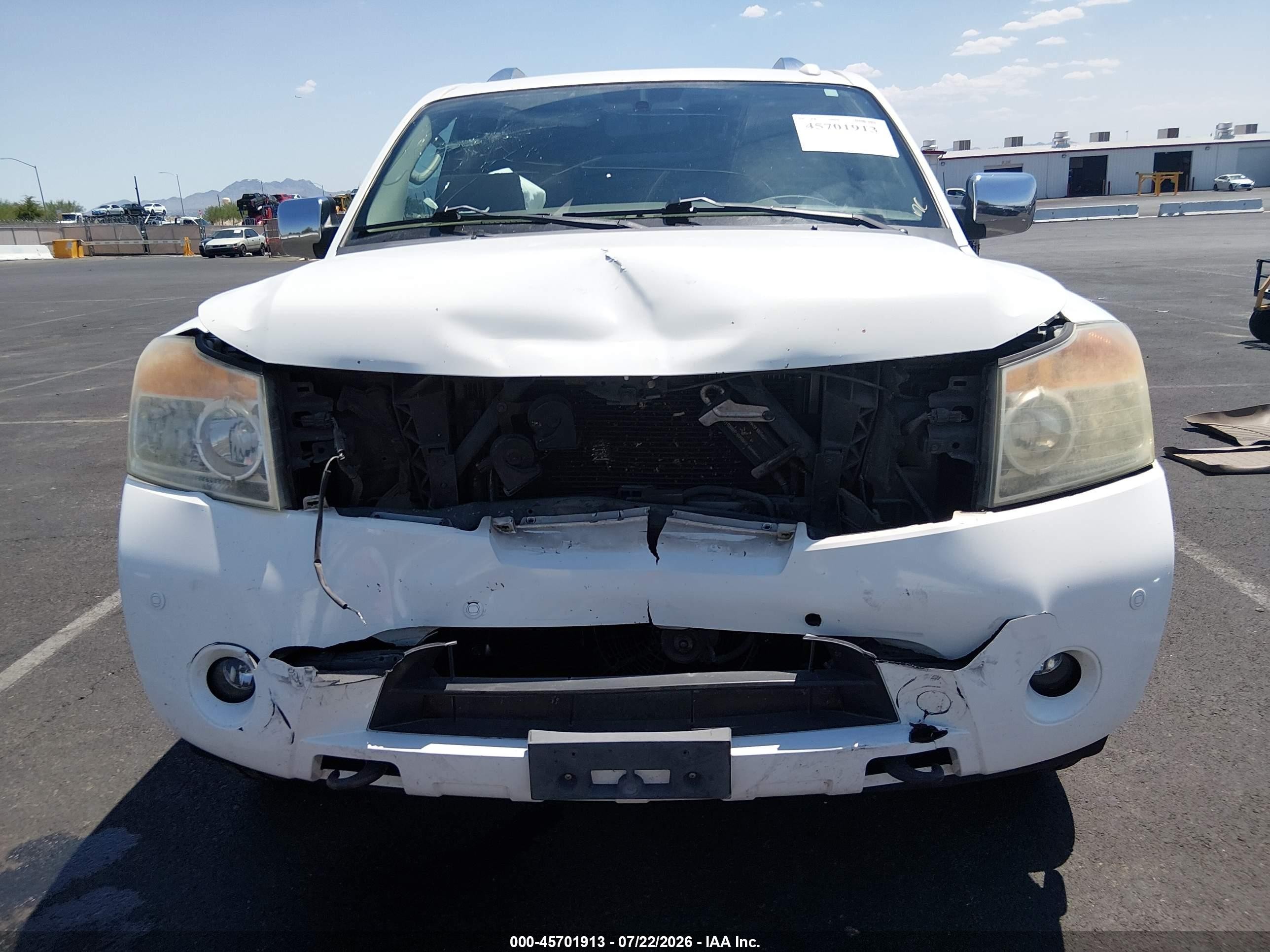2011 Nissan Armada Platinum White vin: 5N1AA0NDXBN621907