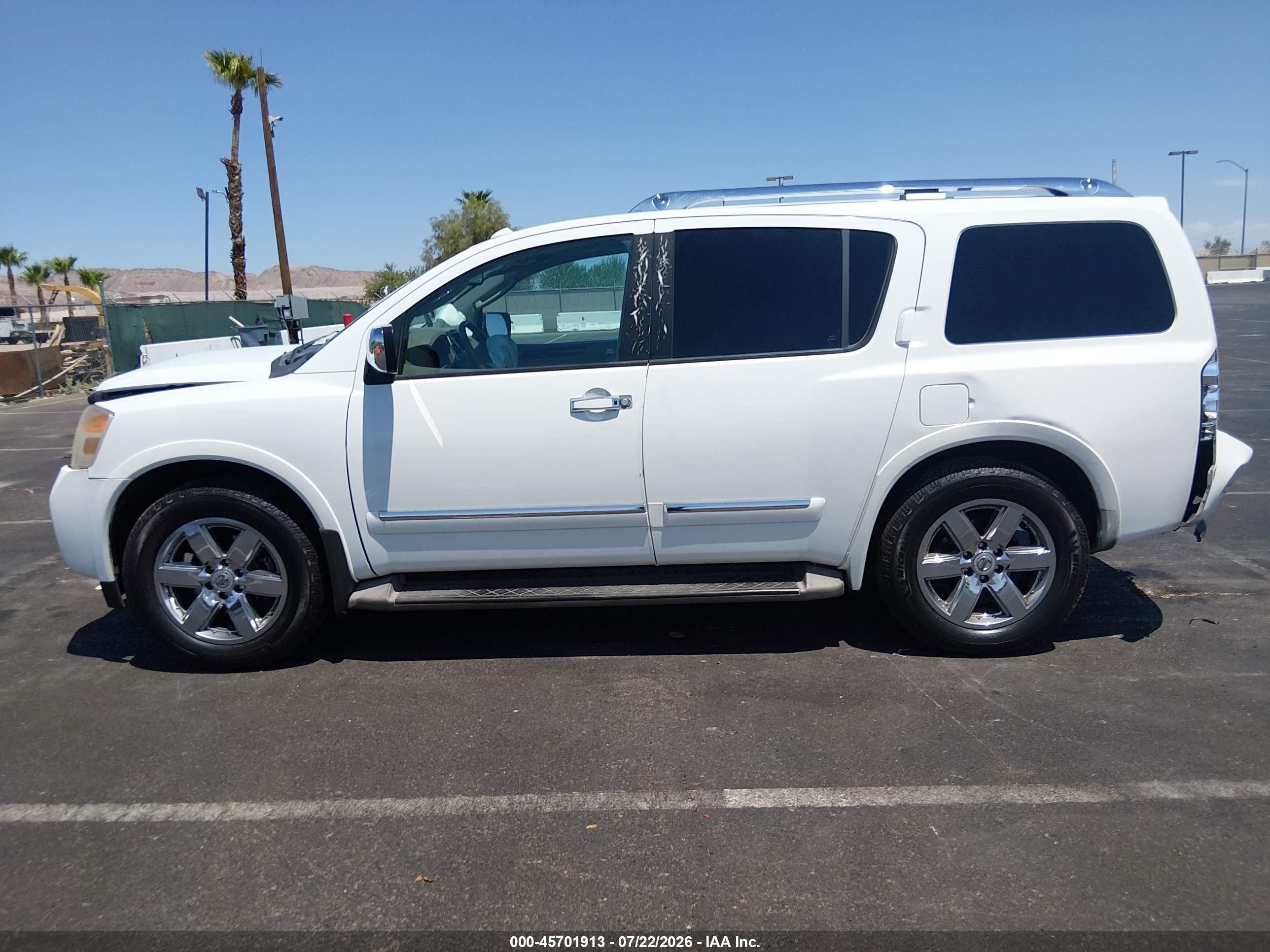 2011 Nissan Armada Platinum White vin: 5N1AA0NDXBN621907
