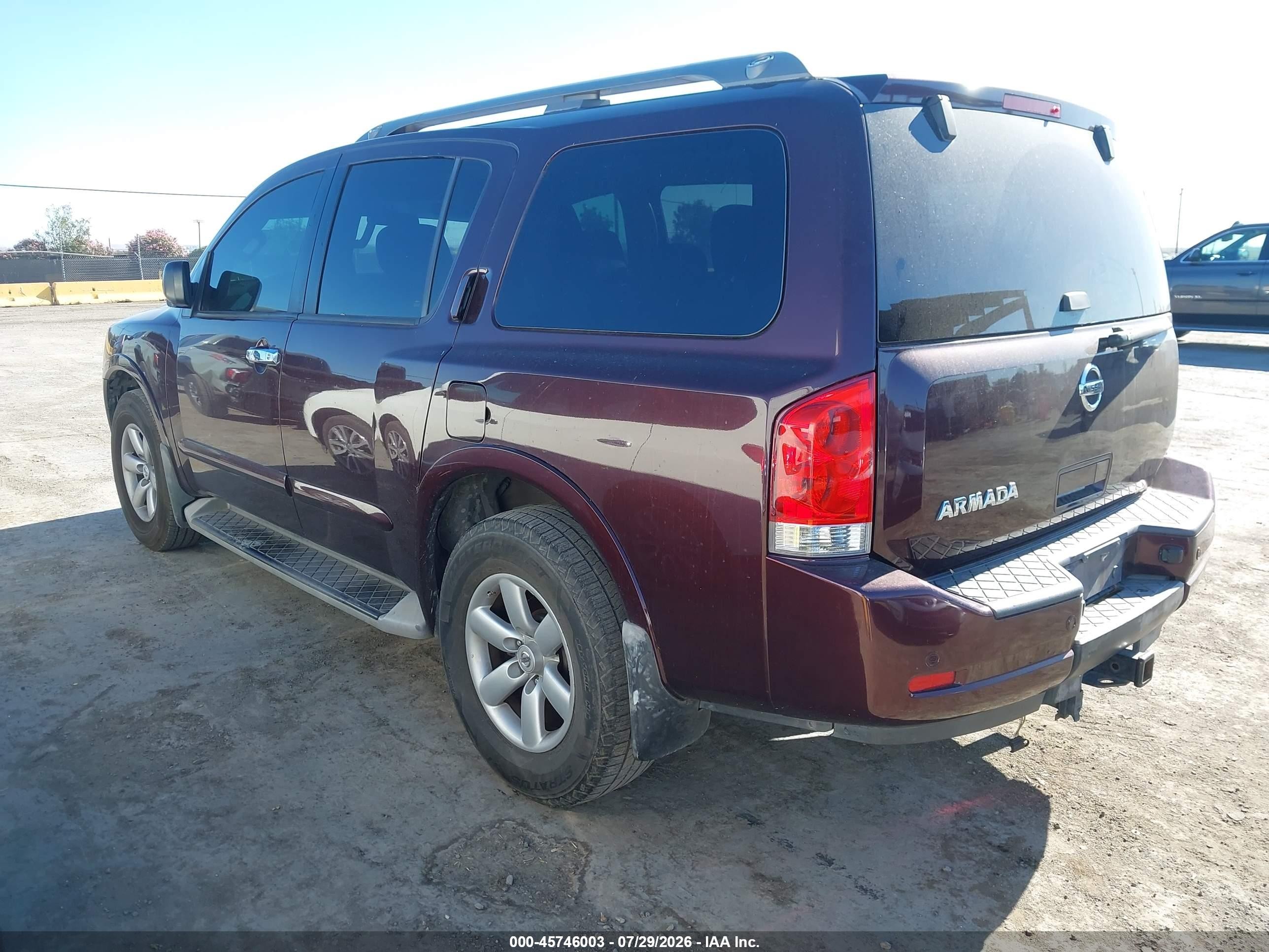 2013 Nissan Armada Sv Maroon vin: 5N1AA0NDXDN609890