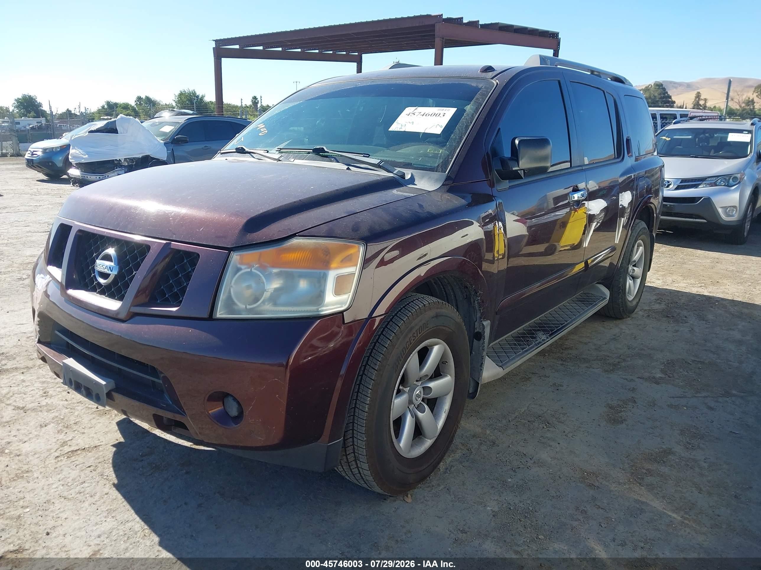 2013 Nissan Armada Sv Maroon vin: 5N1AA0NDXDN609890