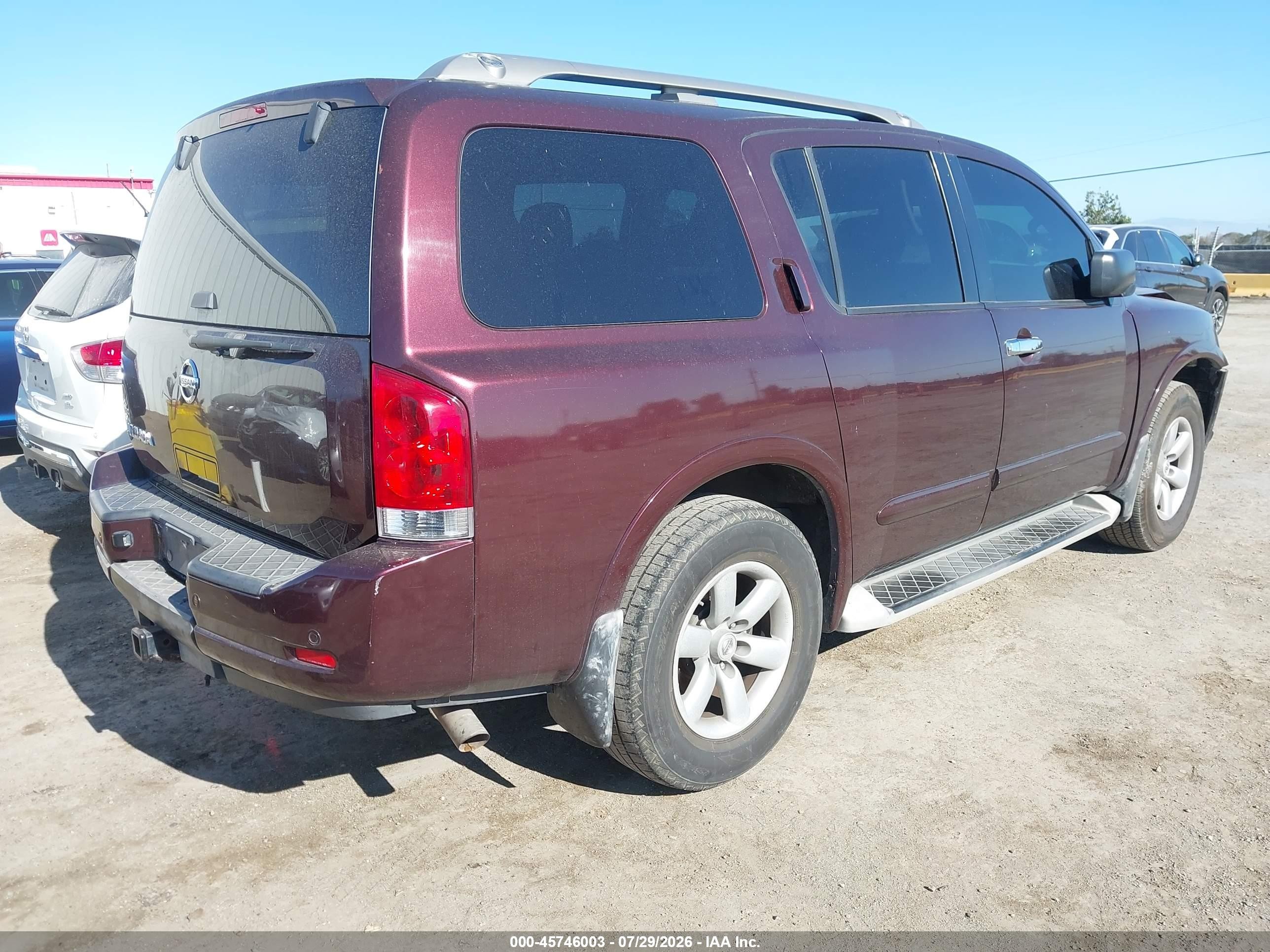 2013 Nissan Armada Sv Maroon vin: 5N1AA0NDXDN609890