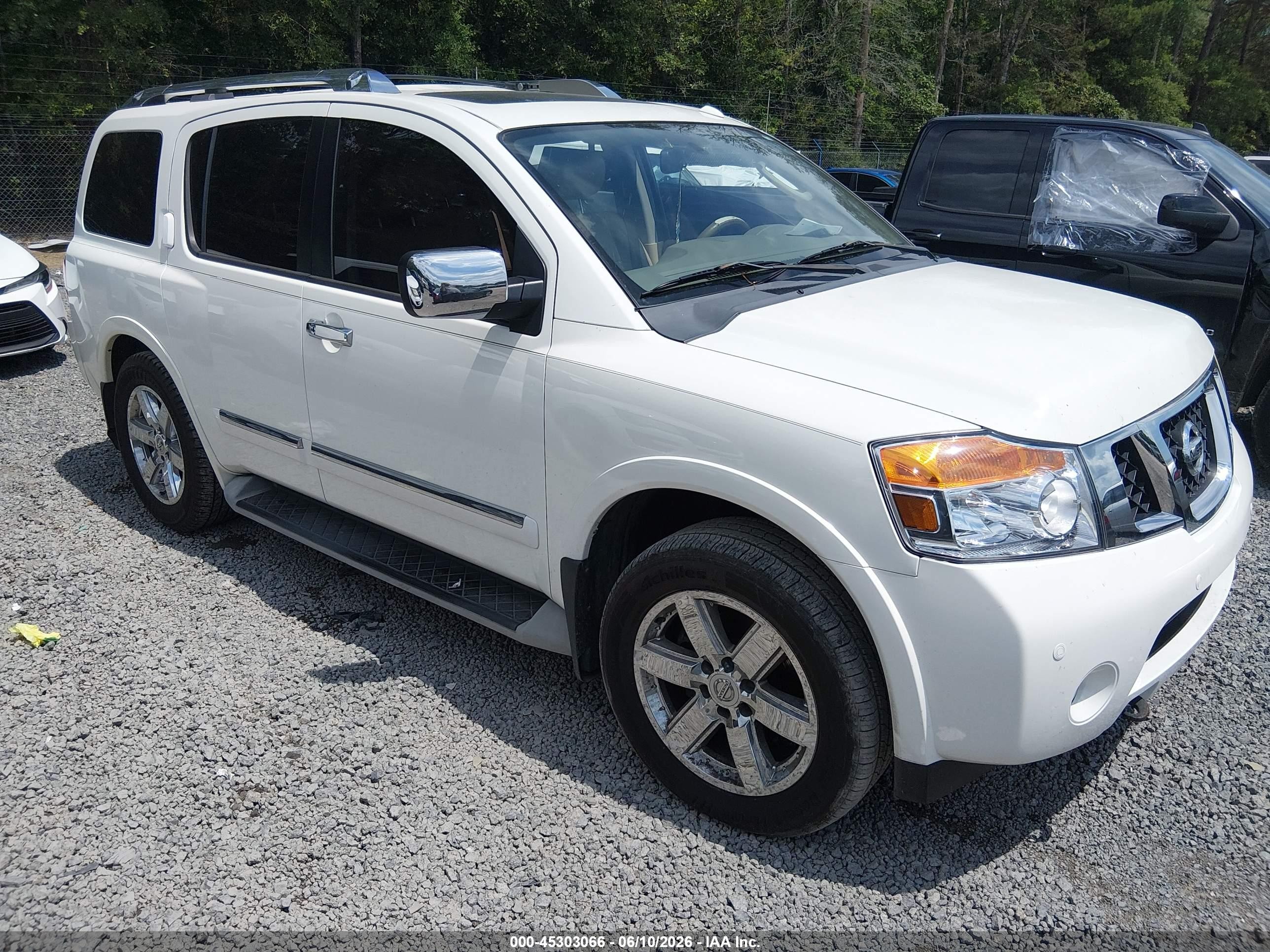 2011 Nissan Armada Platinum White vin: 5N1AA0NE0BN604011