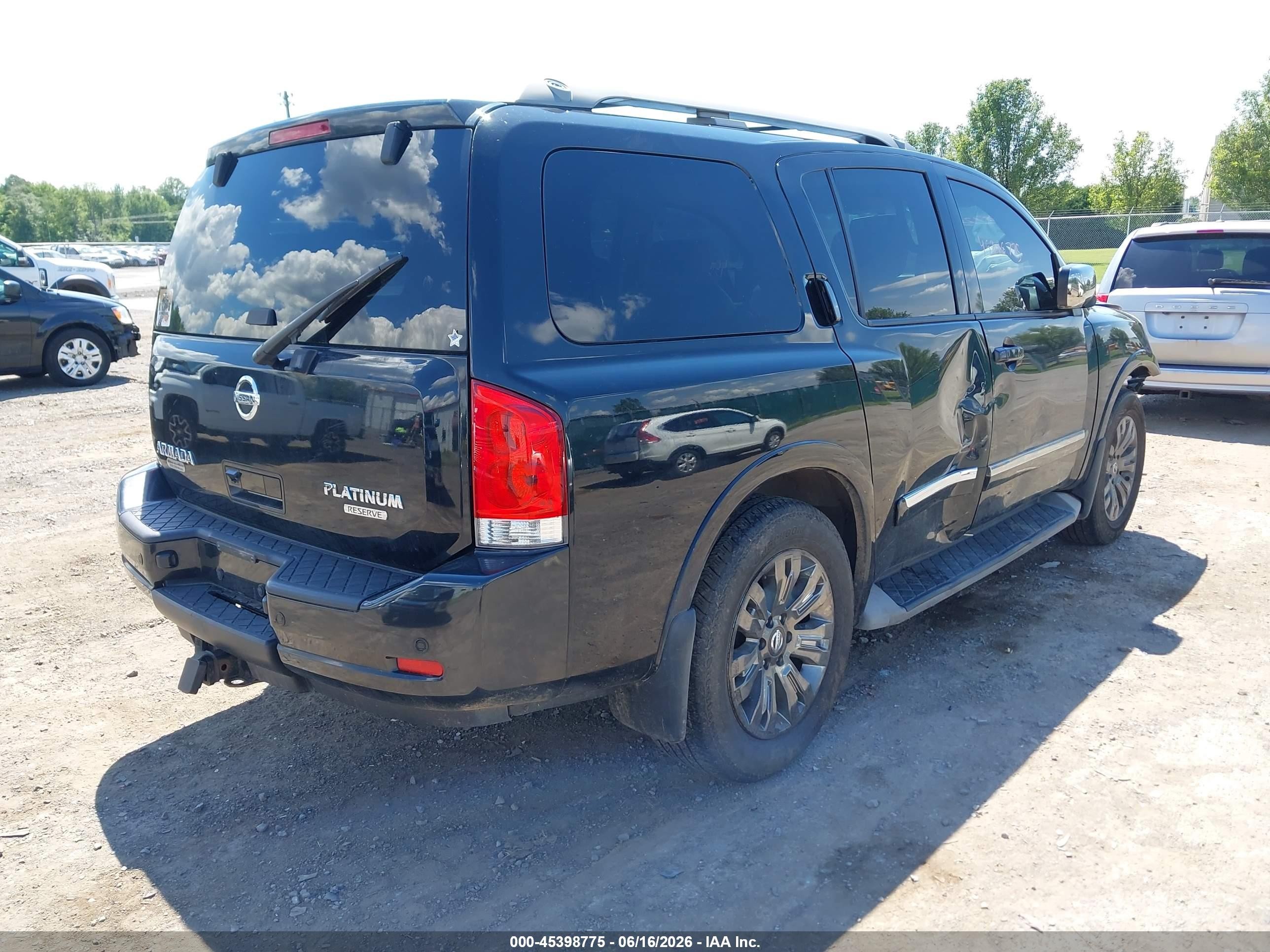 2015 Nissan Armada Platinum/sl/sv Black vin: 5N1AA0NE1FN606484