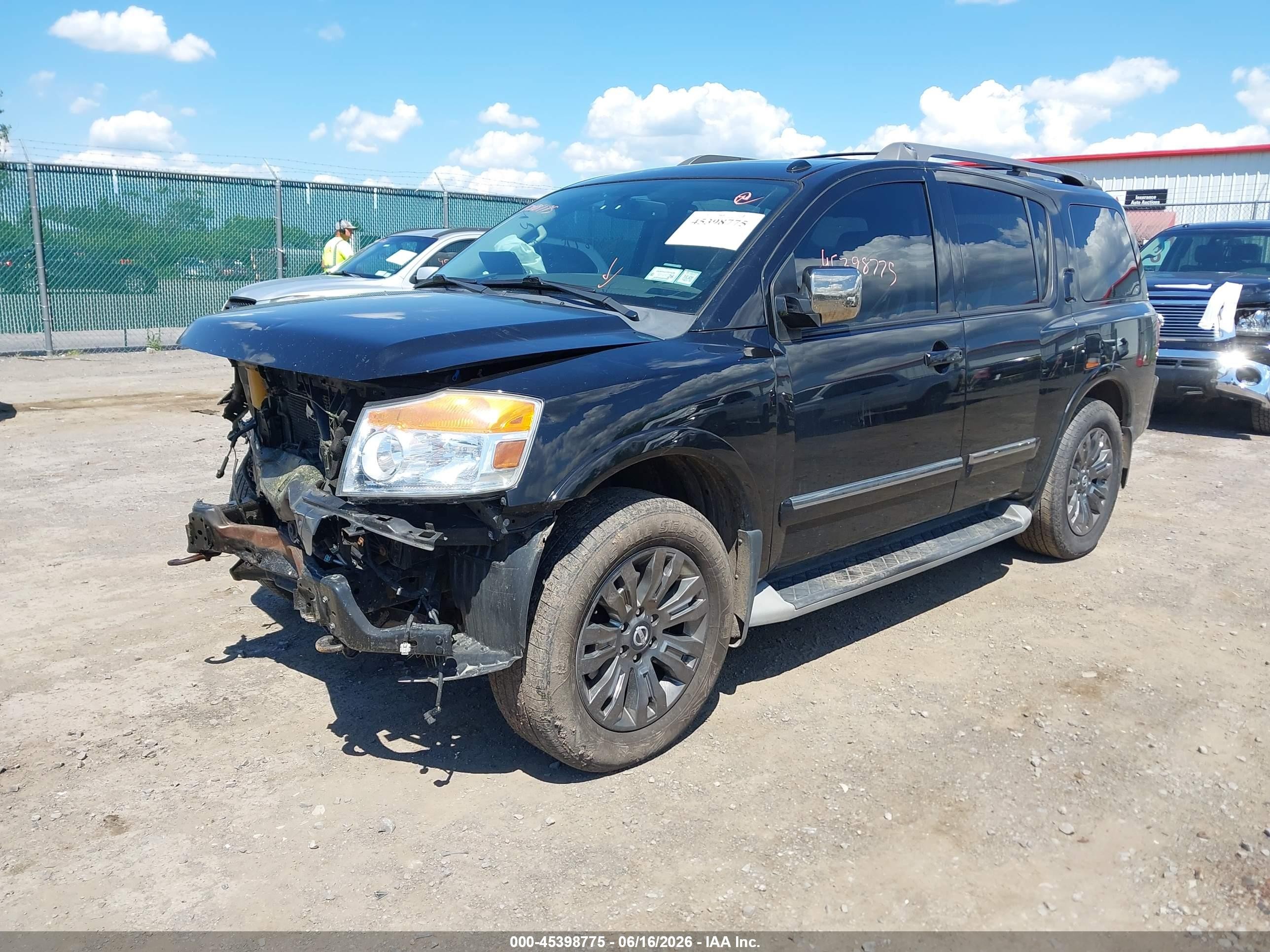2015 Nissan Armada Platinum/sl/sv Black vin: 5N1AA0NE1FN606484