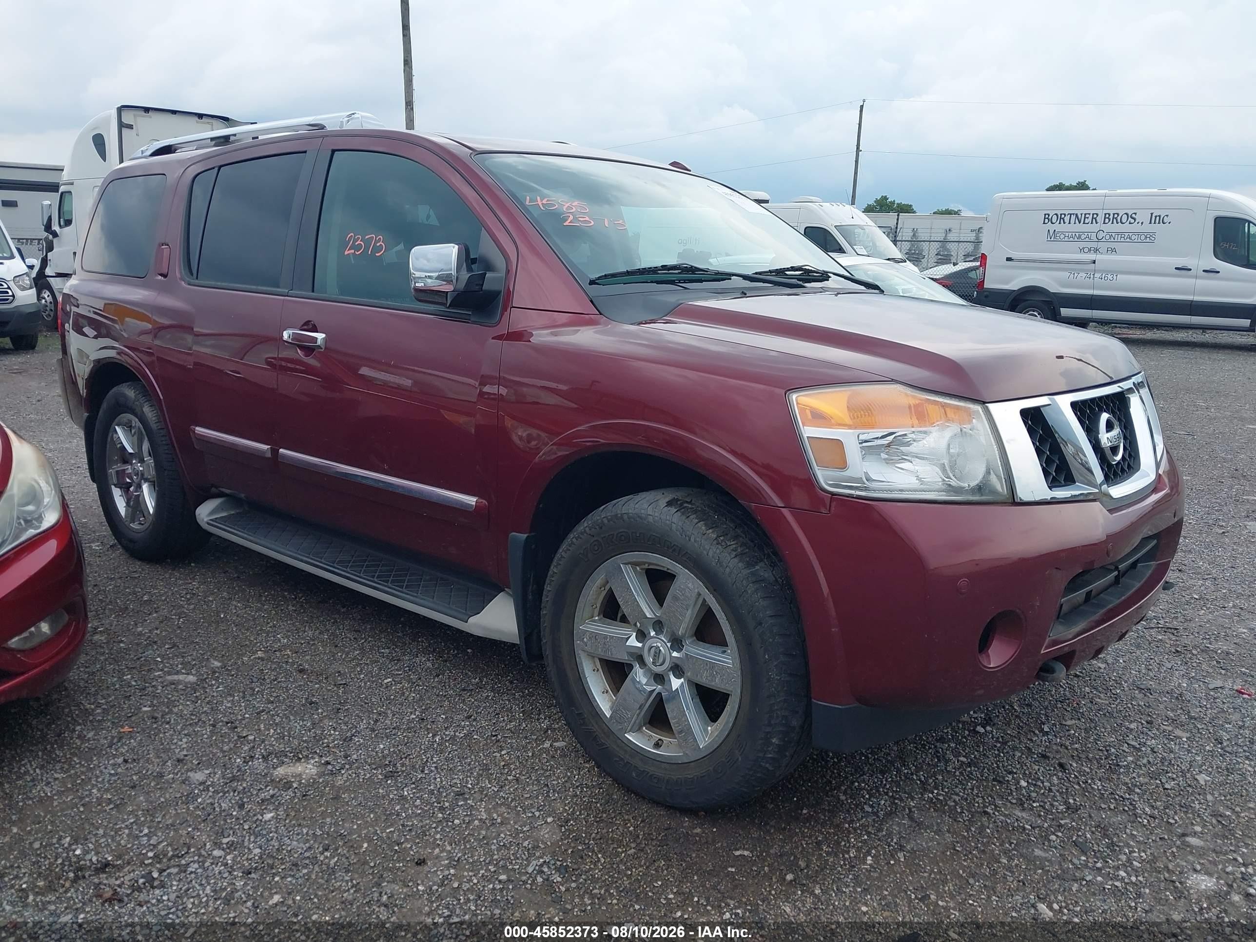 2011 Nissan Armada Platinum Maroon vin: 5N1AA0NE2BN616984