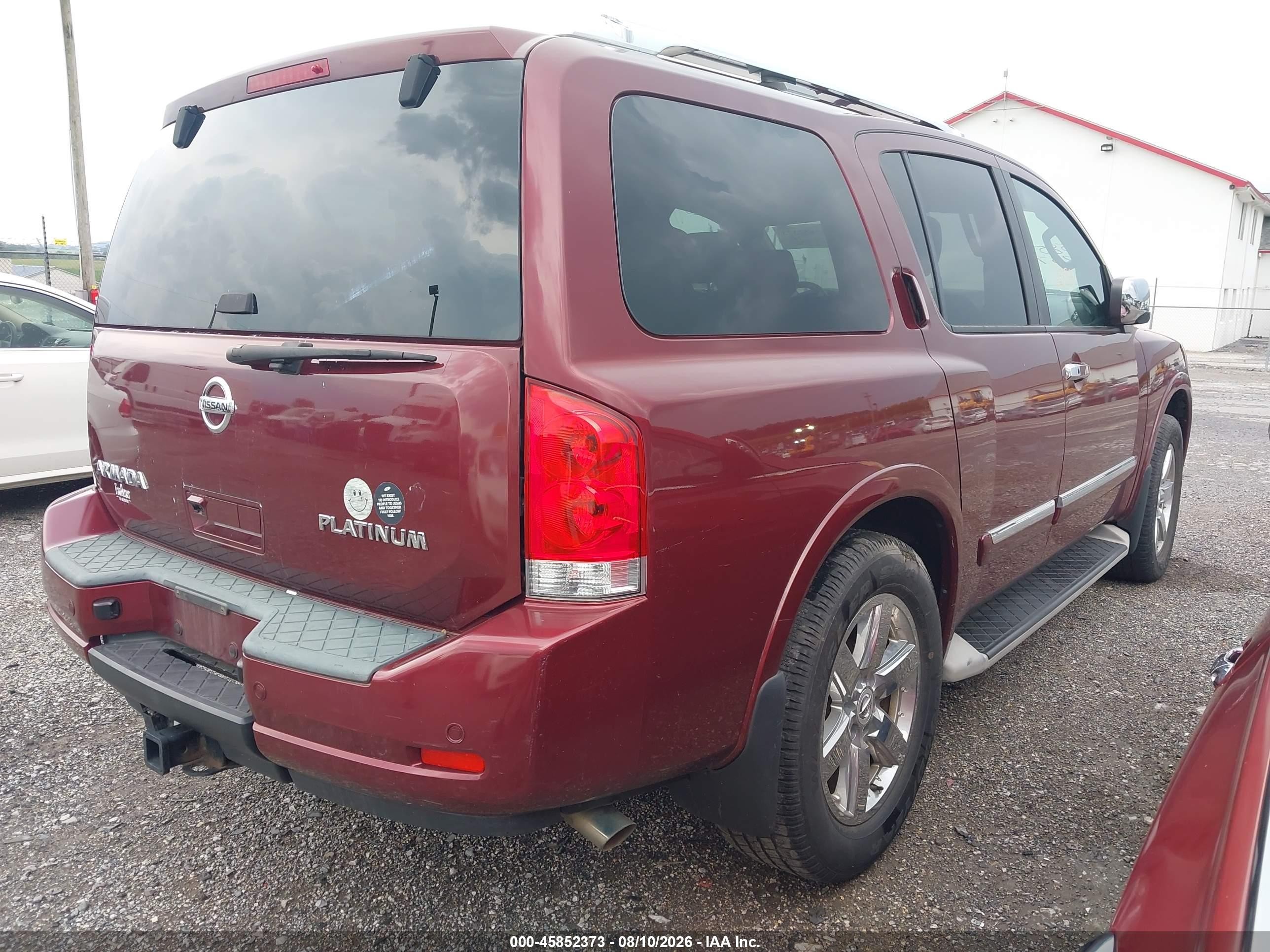 2011 Nissan Armada Platinum Maroon vin: 5N1AA0NE2BN616984