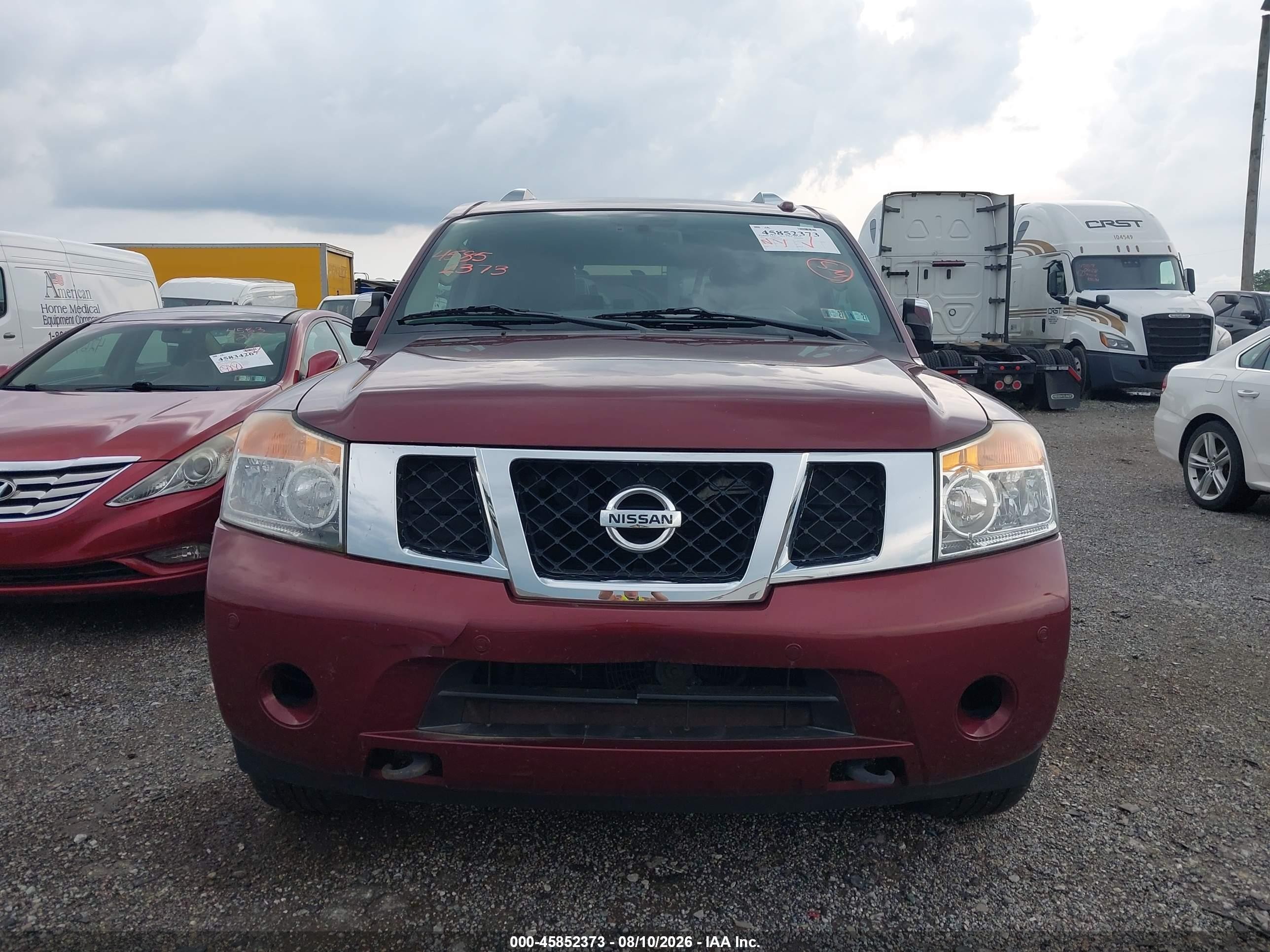 2011 Nissan Armada Platinum Maroon vin: 5N1AA0NE2BN616984