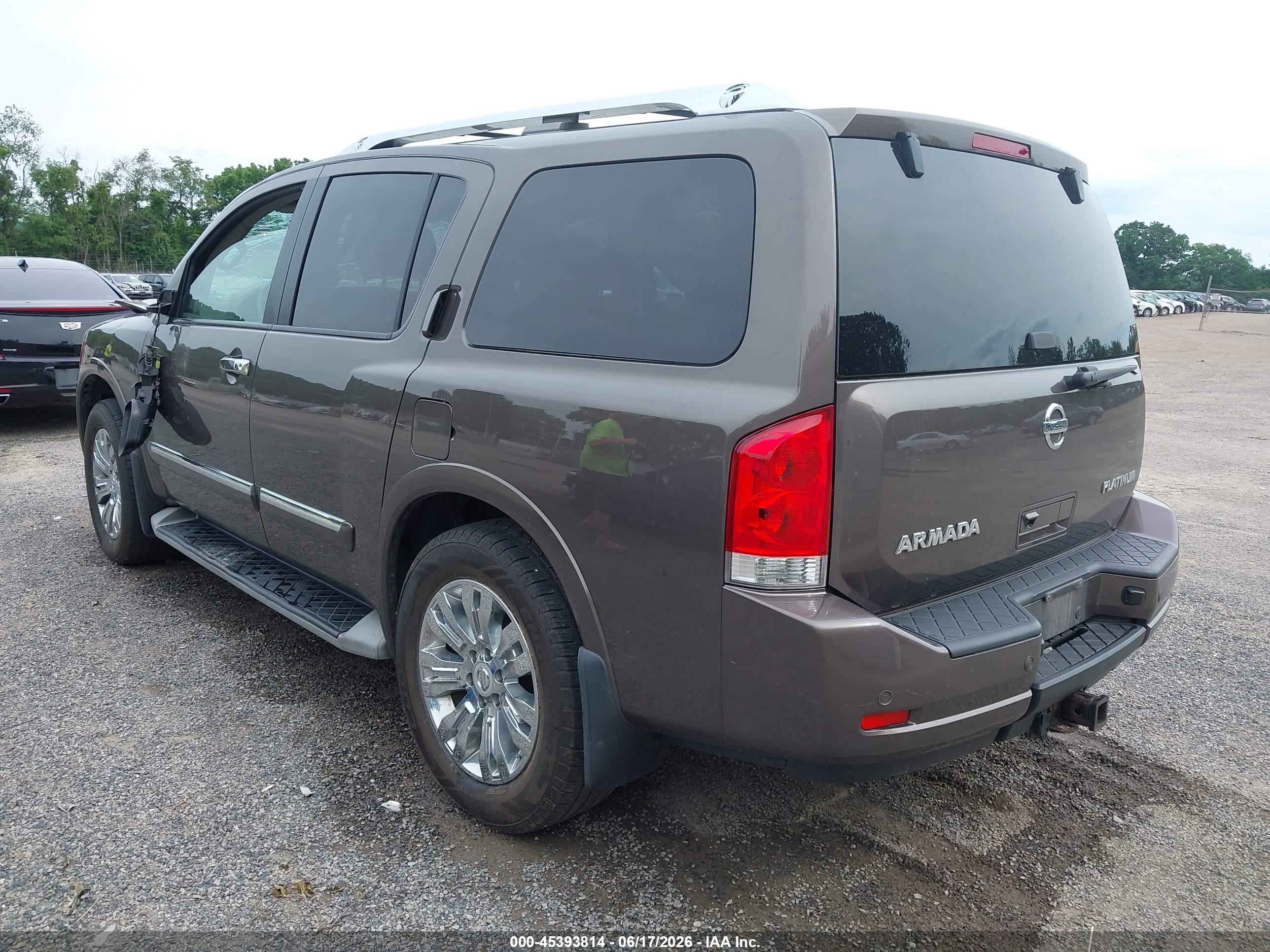 2015 Nissan Armada Platinum Brown vin: 5N1AA0NE2FN602895