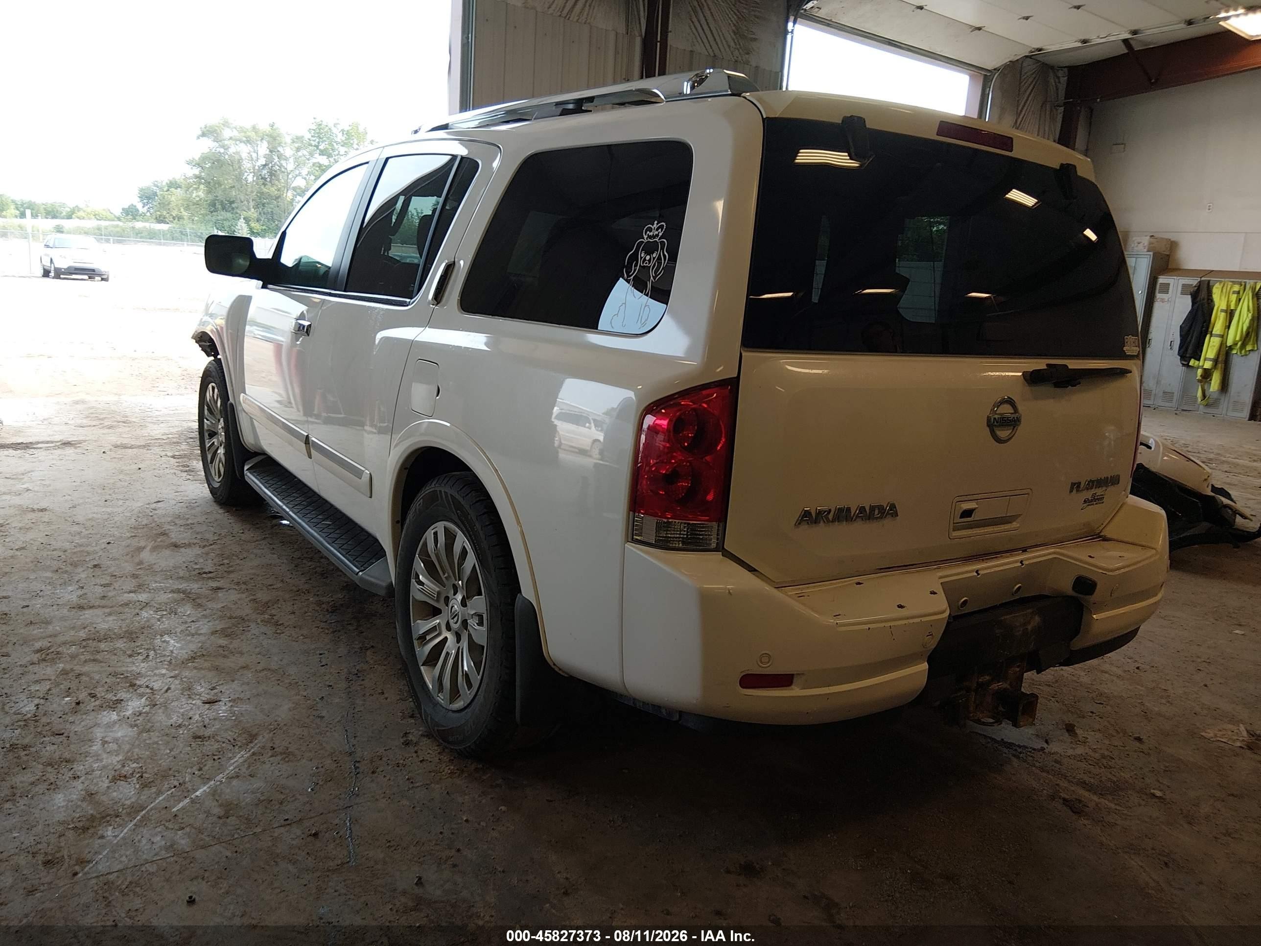 2015 Nissan Armada Platinum White vin: 5N1AA0NE3FN615283