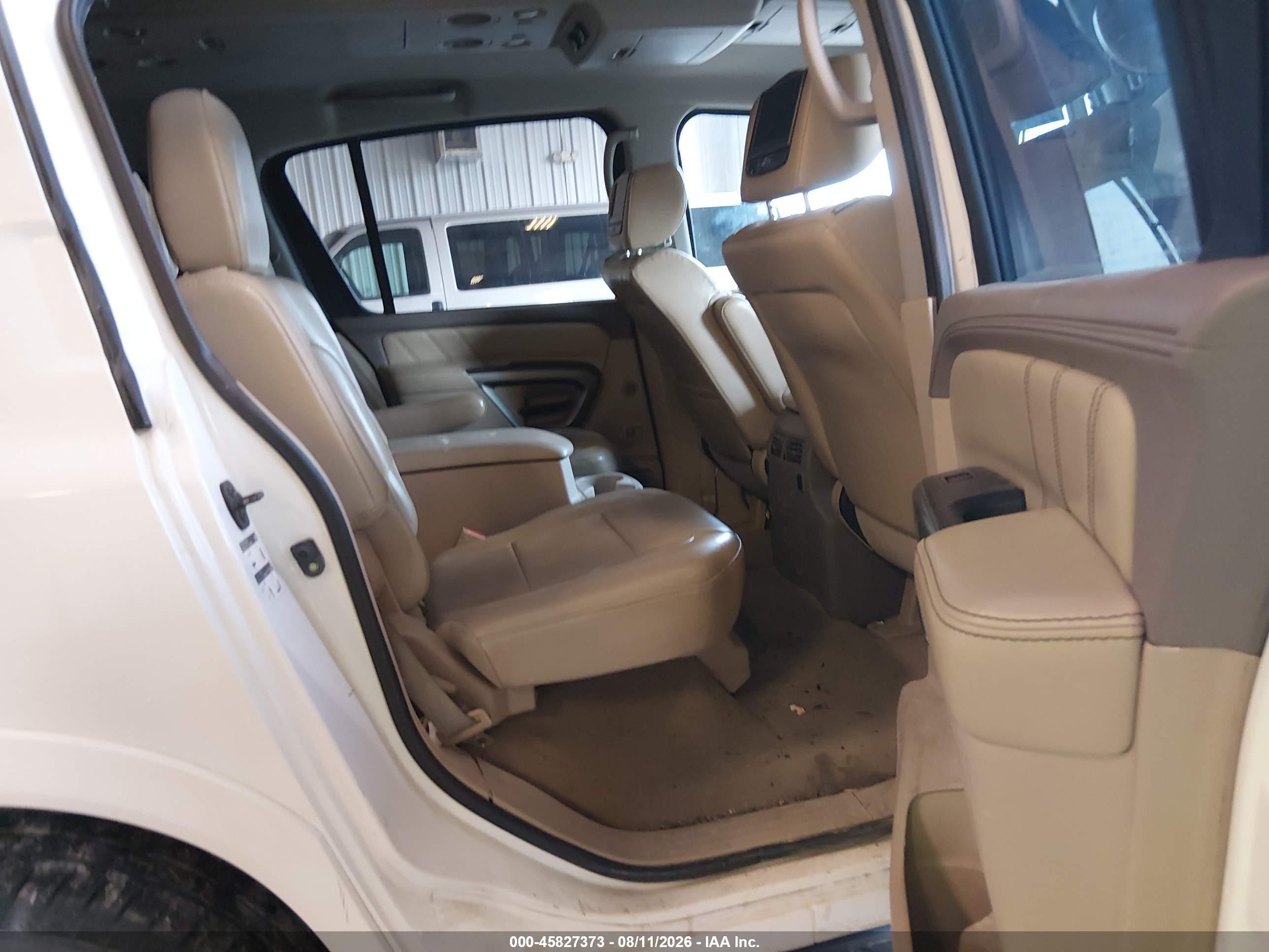 2015 Nissan Armada Platinum White vin: 5N1AA0NE3FN615283