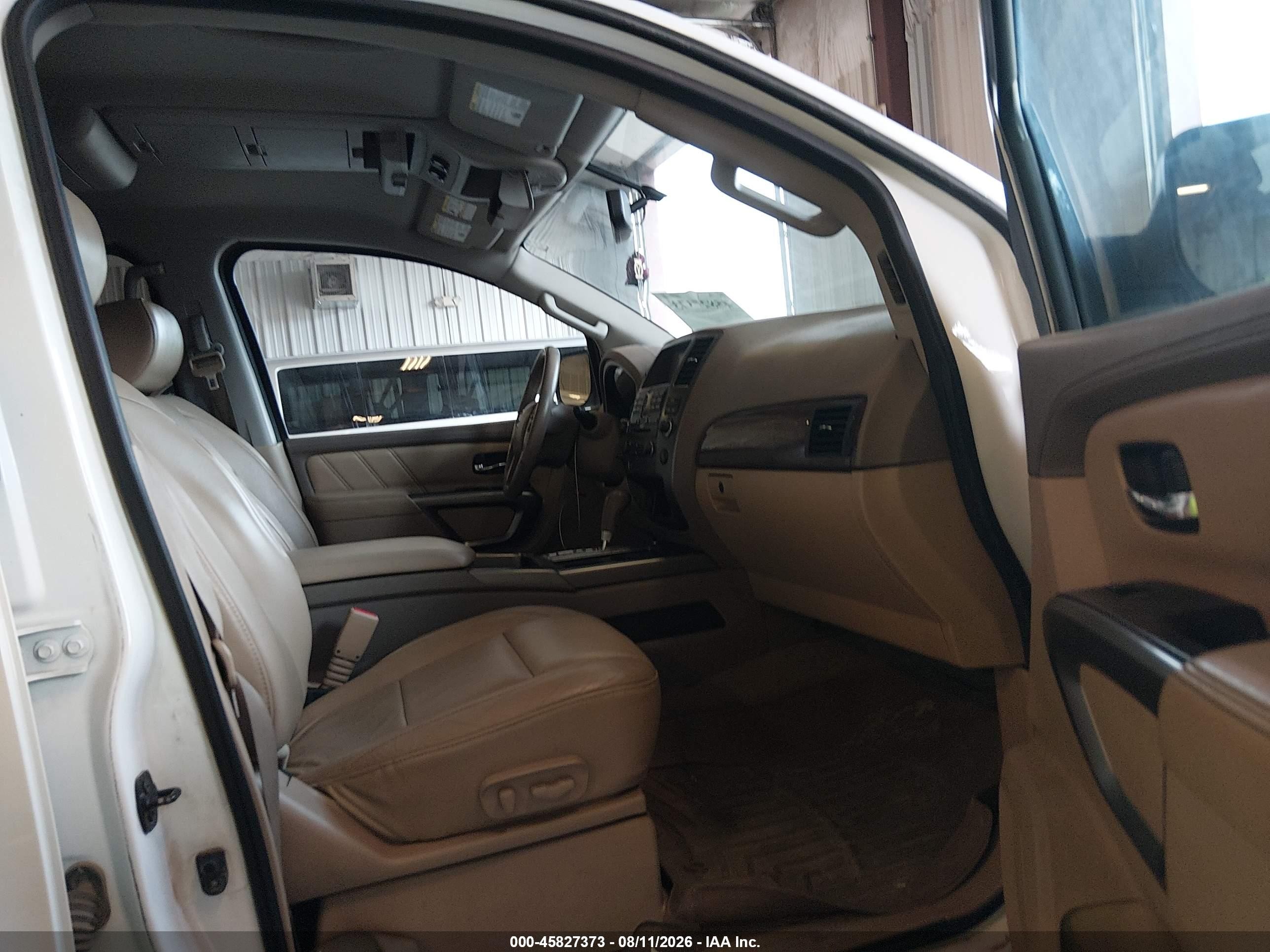2015 Nissan Armada Platinum White vin: 5N1AA0NE3FN615283