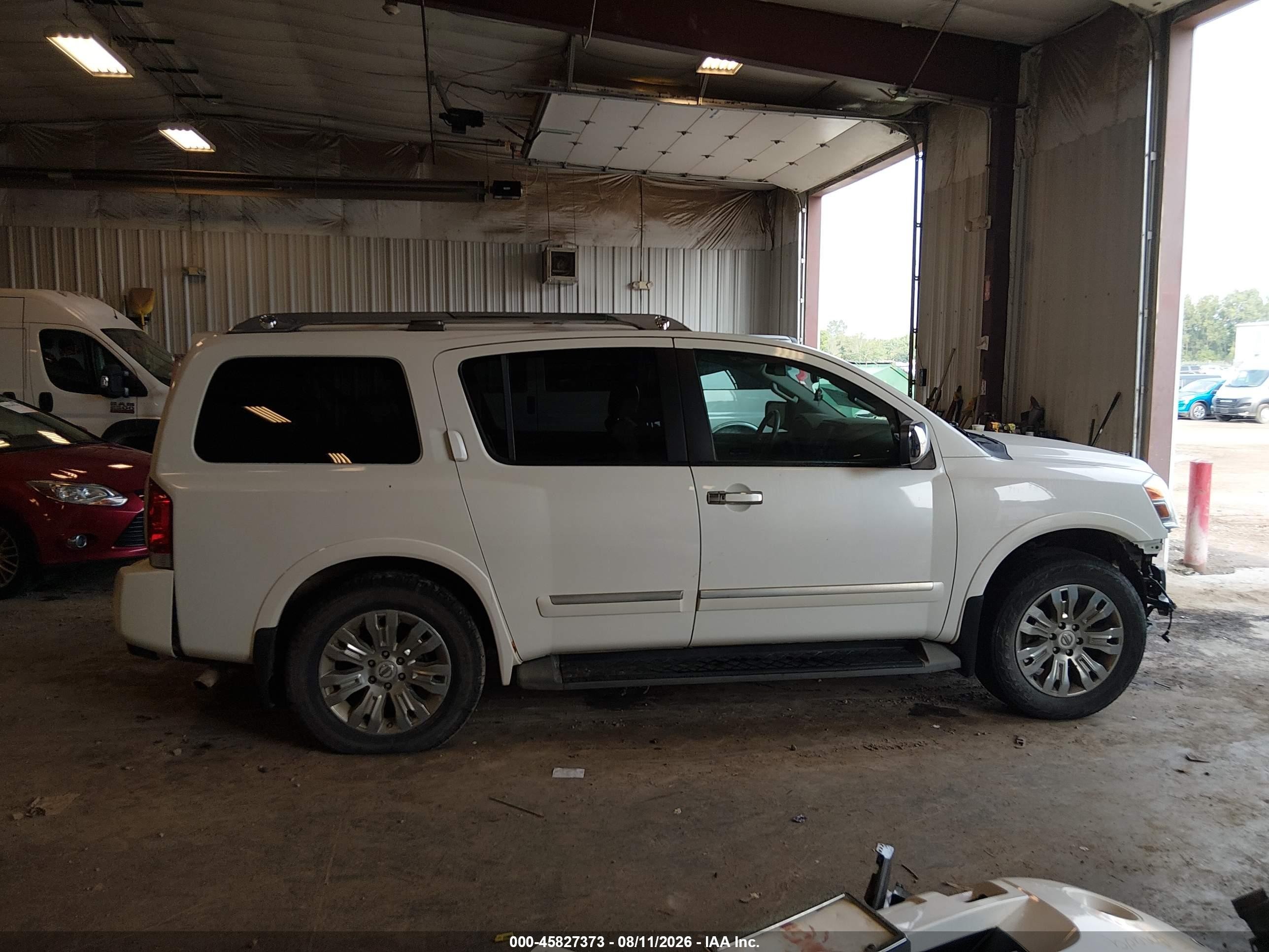 2015 Nissan Armada Platinum White vin: 5N1AA0NE3FN615283