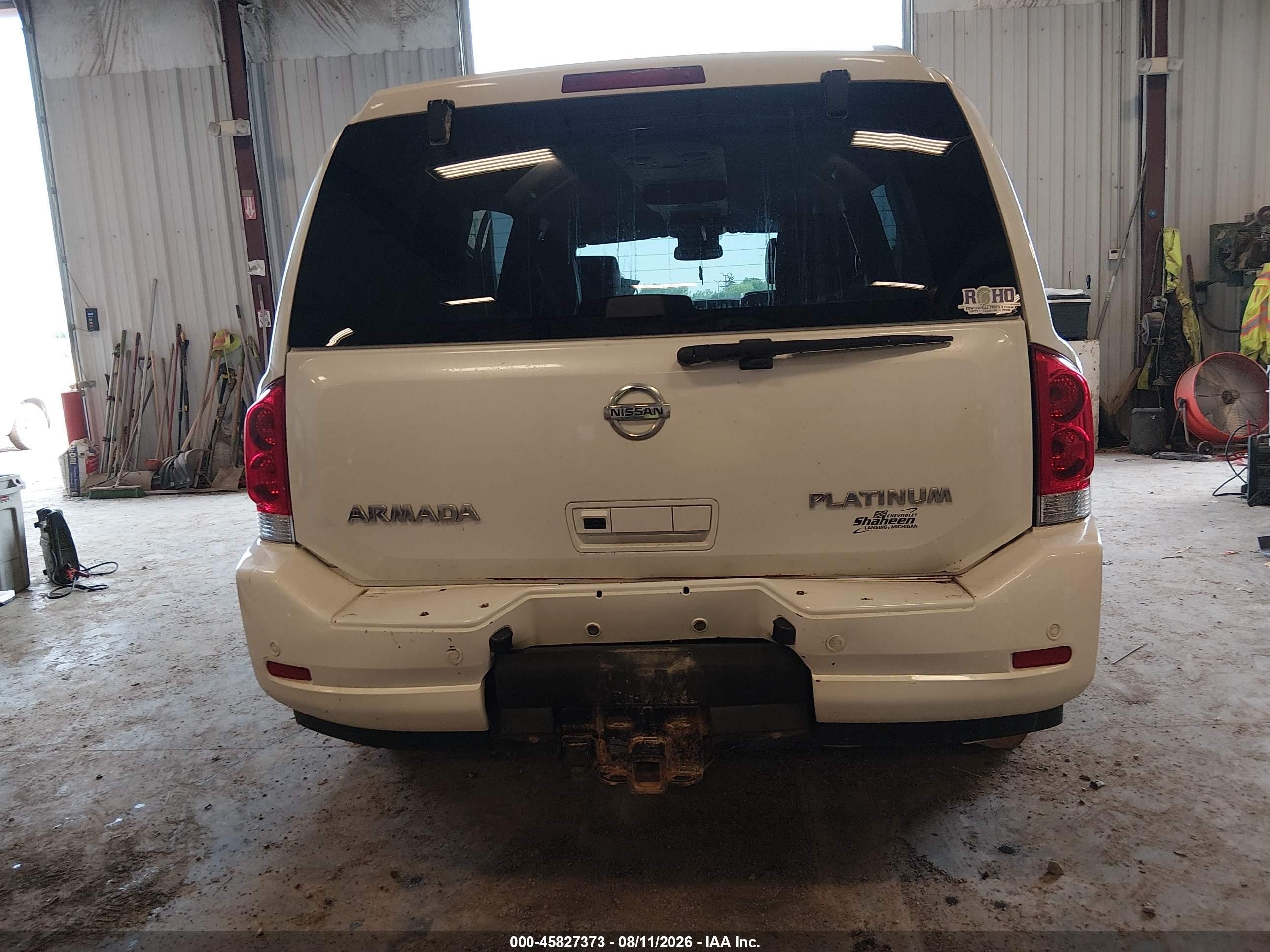 2015 Nissan Armada Platinum White vin: 5N1AA0NE3FN615283