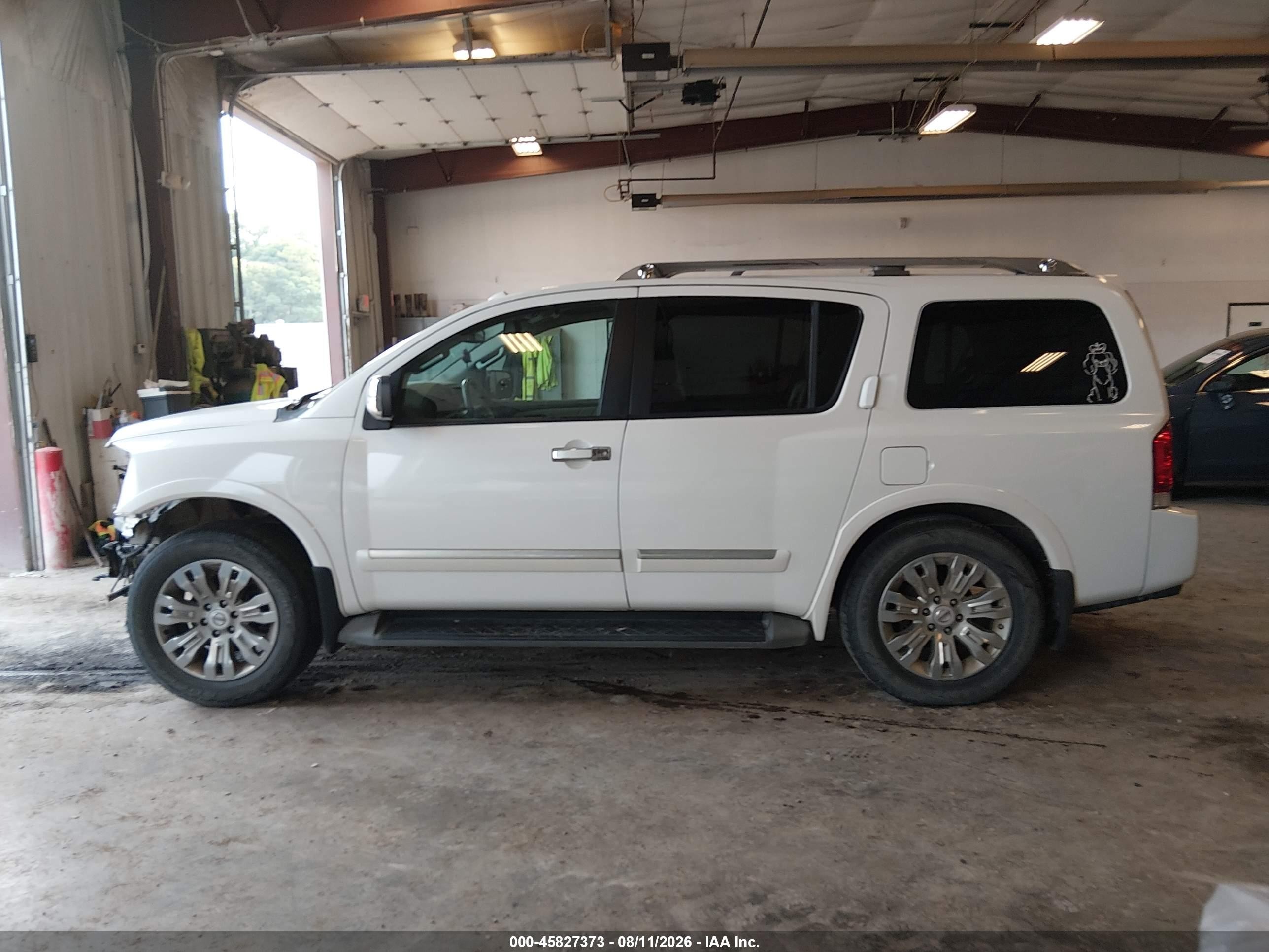 2015 Nissan Armada Platinum White vin: 5N1AA0NE3FN615283