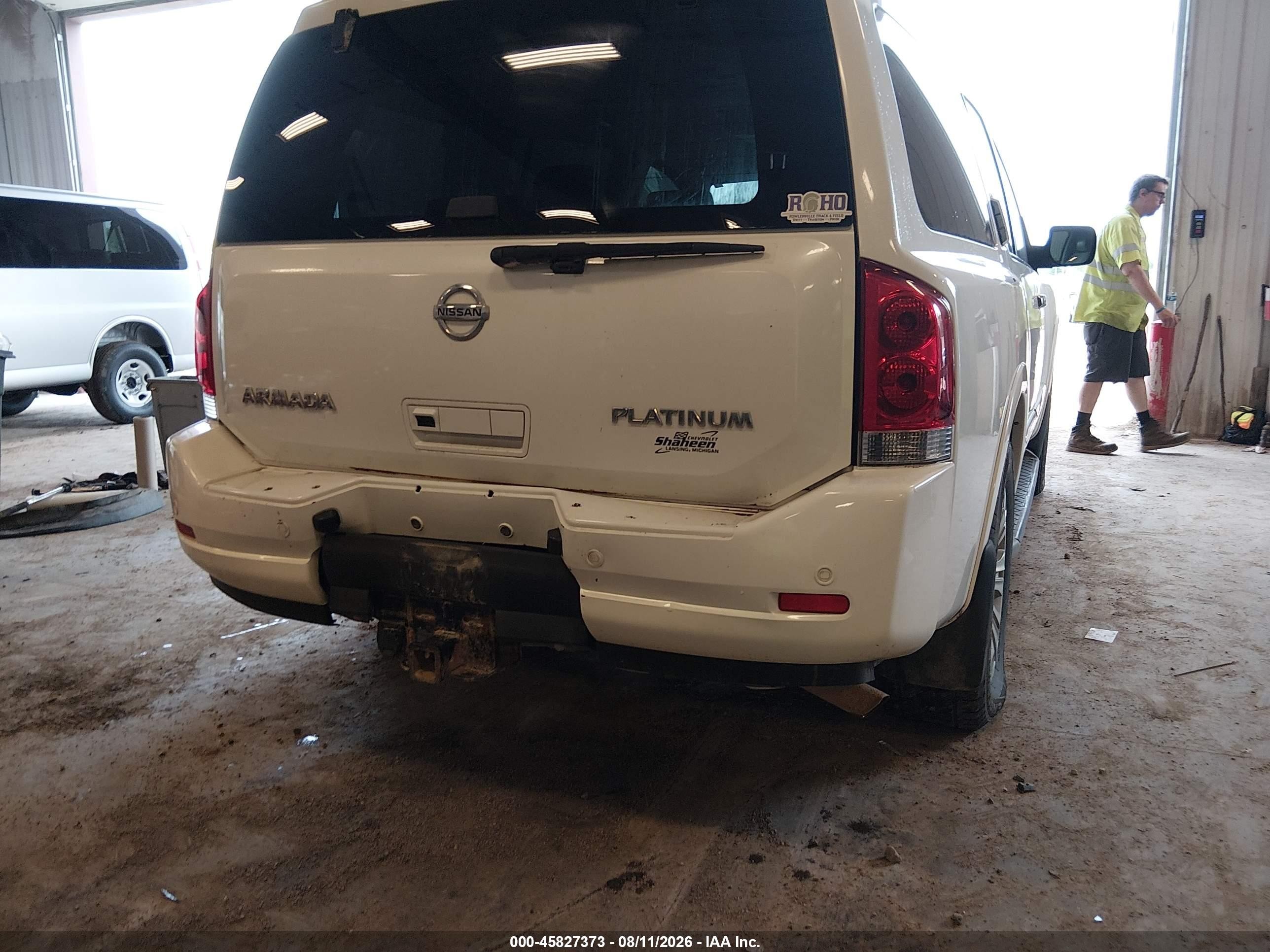 2015 Nissan Armada Platinum White vin: 5N1AA0NE3FN615283