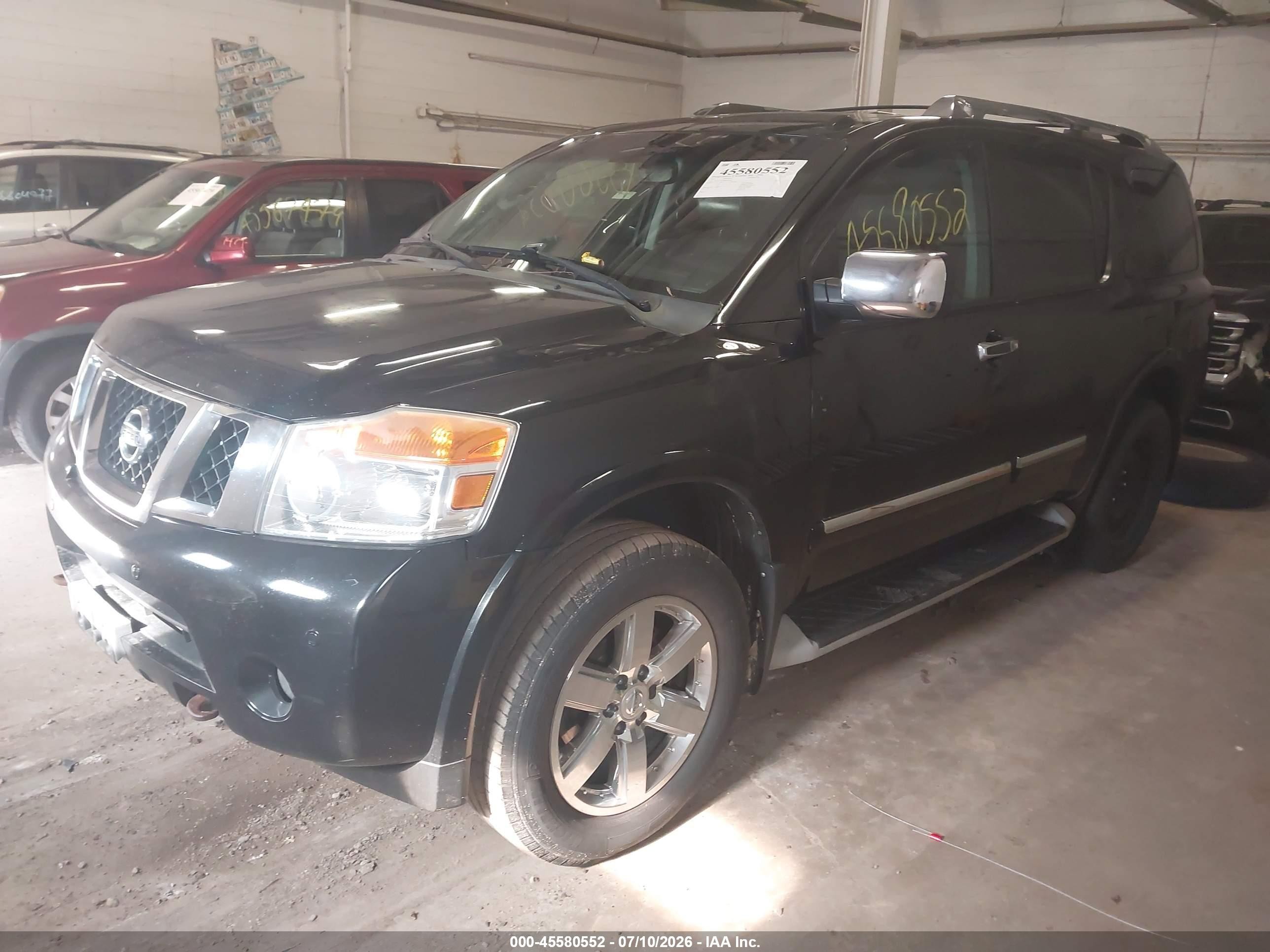 2011 Nissan Armada Platinum Черный vin: 5N1AA0NE4BN607042