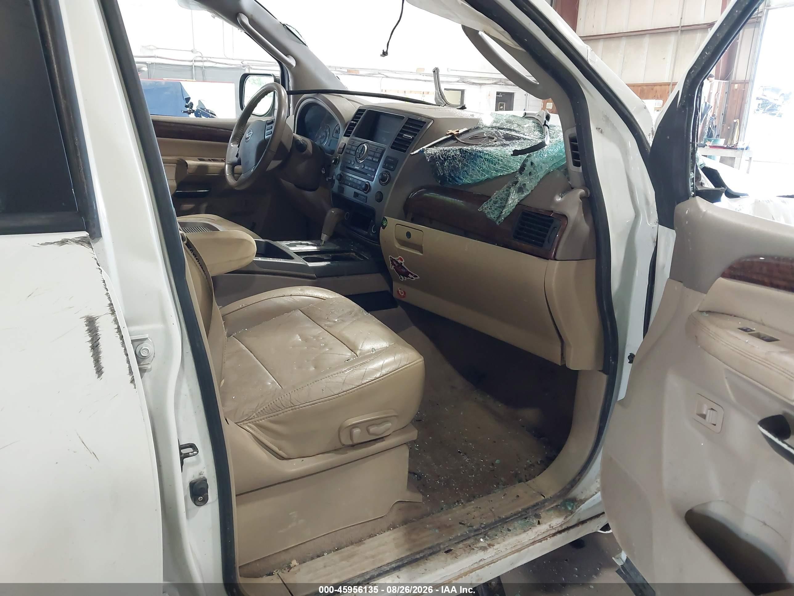 2011 Nissan Armada Platinum White vin: 5N1AA0NE5BN604148