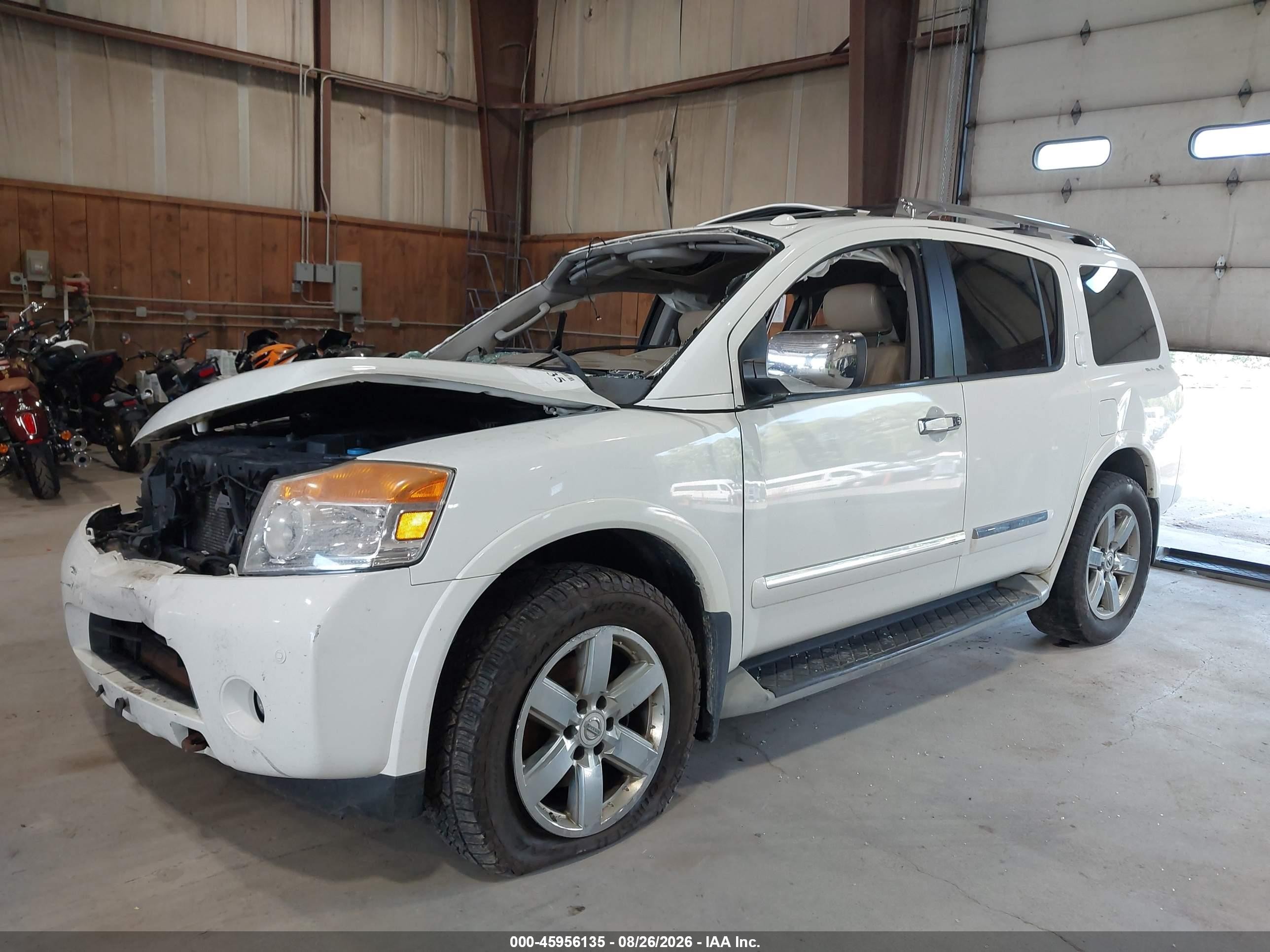2011 Nissan Armada Platinum White vin: 5N1AA0NE5BN604148