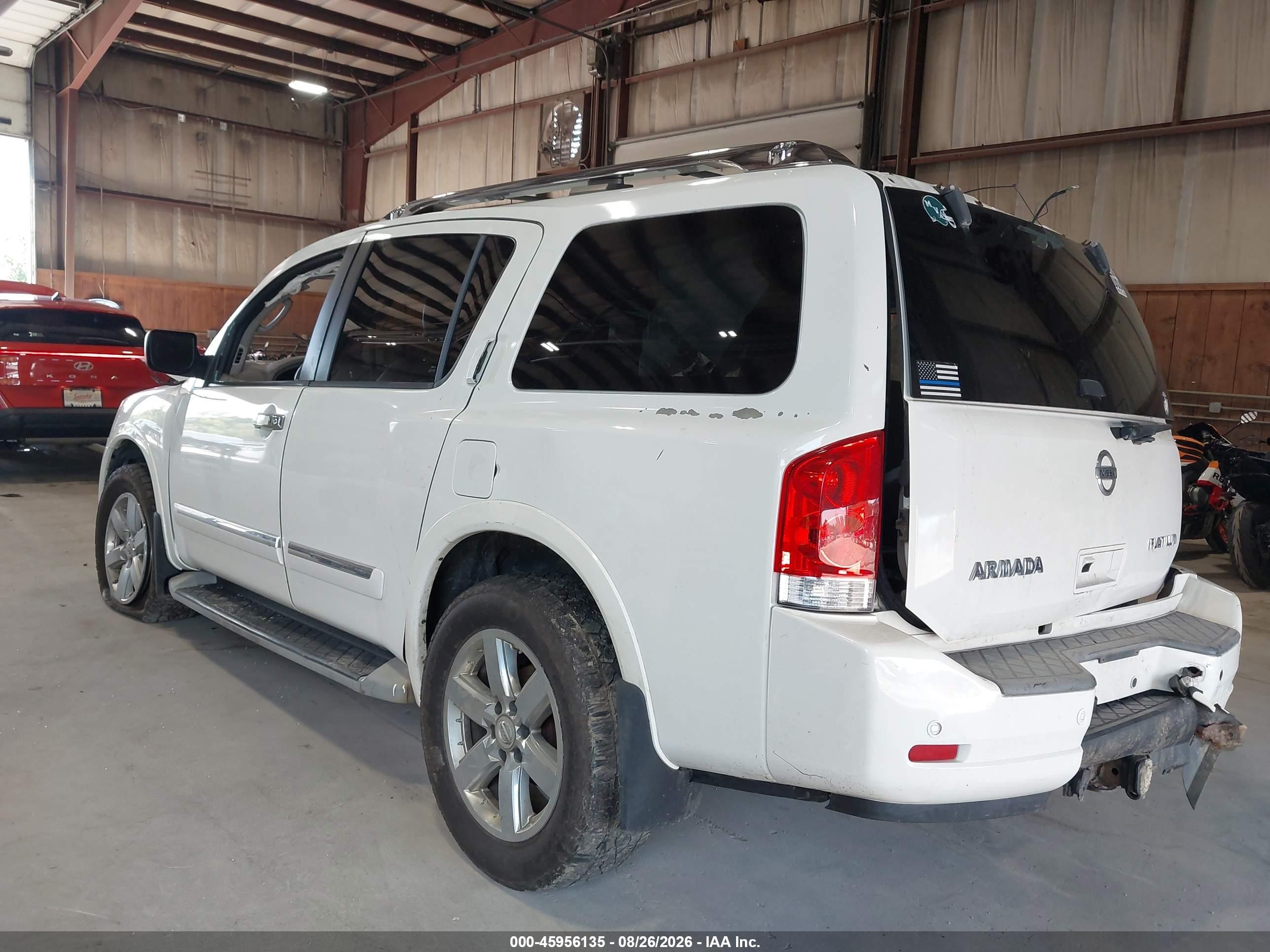 2011 Nissan Armada Platinum White vin: 5N1AA0NE5BN604148