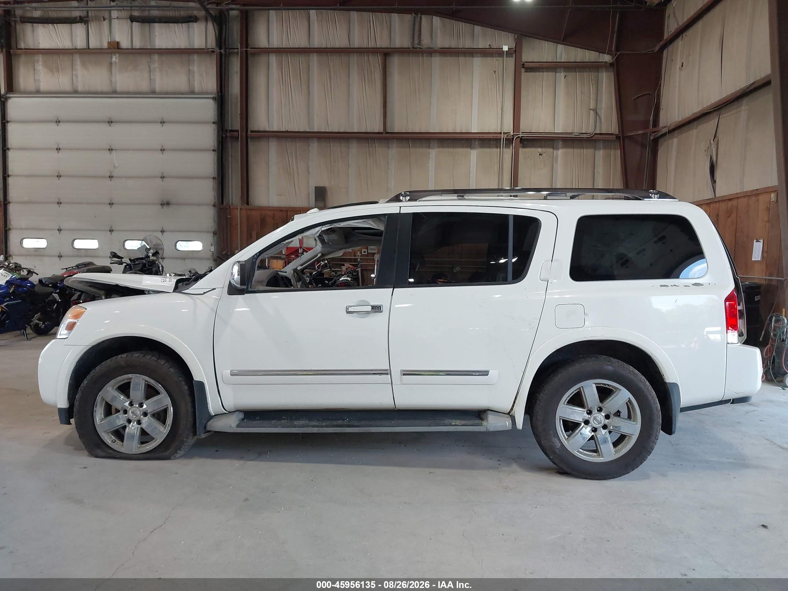 2011 Nissan Armada Platinum White vin: 5N1AA0NE5BN604148