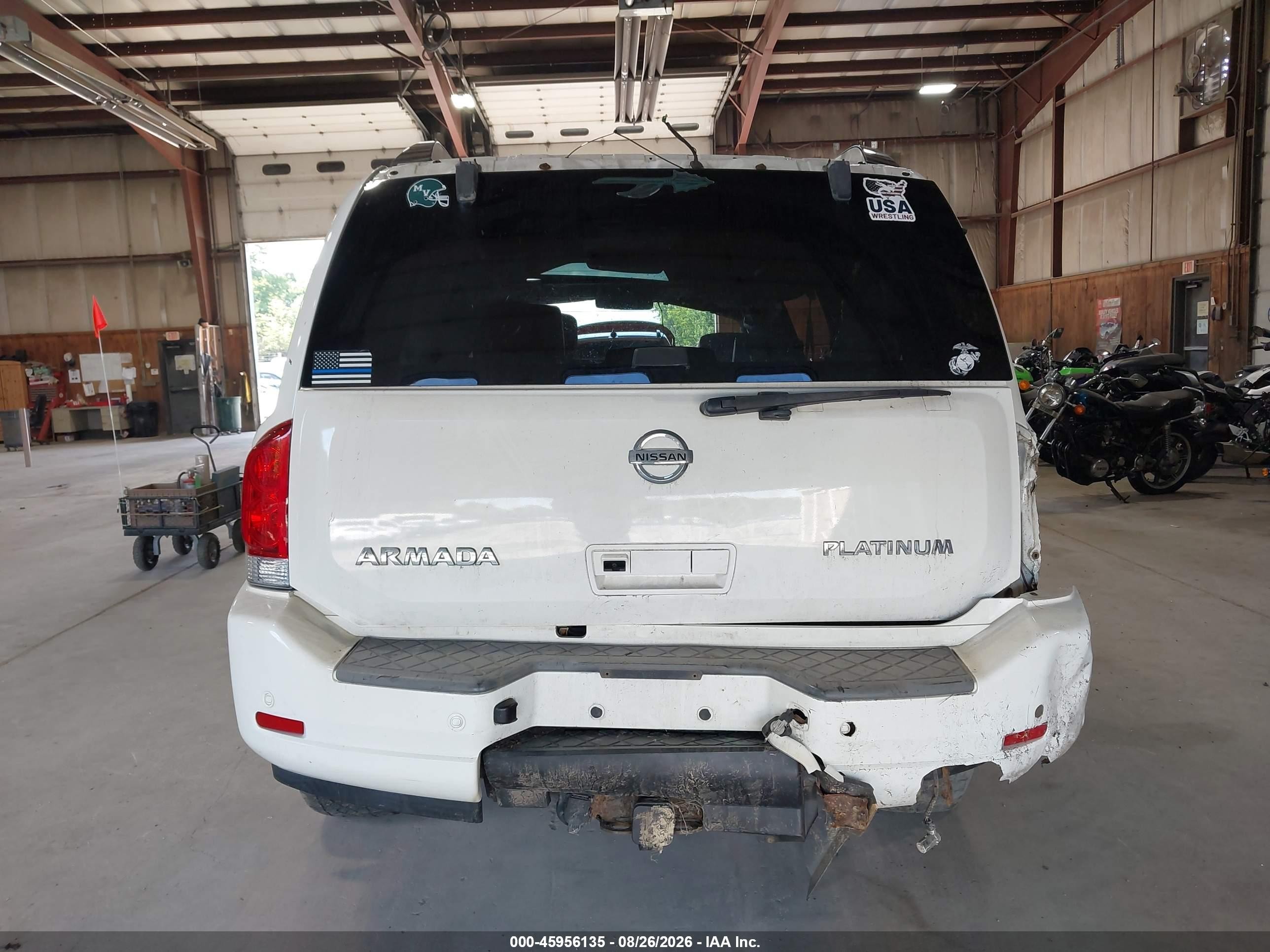 2011 Nissan Armada Platinum White vin: 5N1AA0NE5BN604148