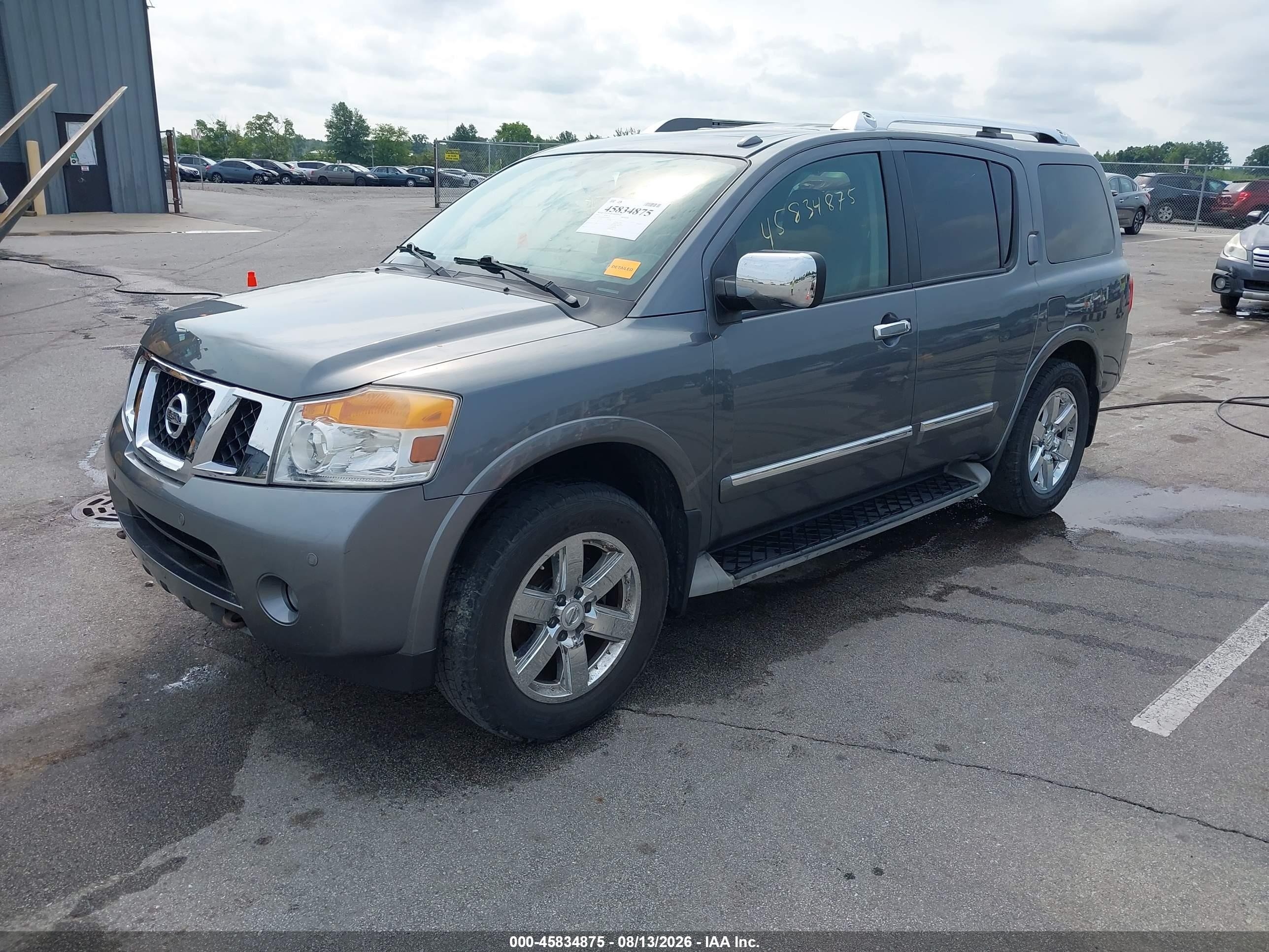 2014 Nissan Armada Platinum Серый vin: 5N1AA0NE5EN605983