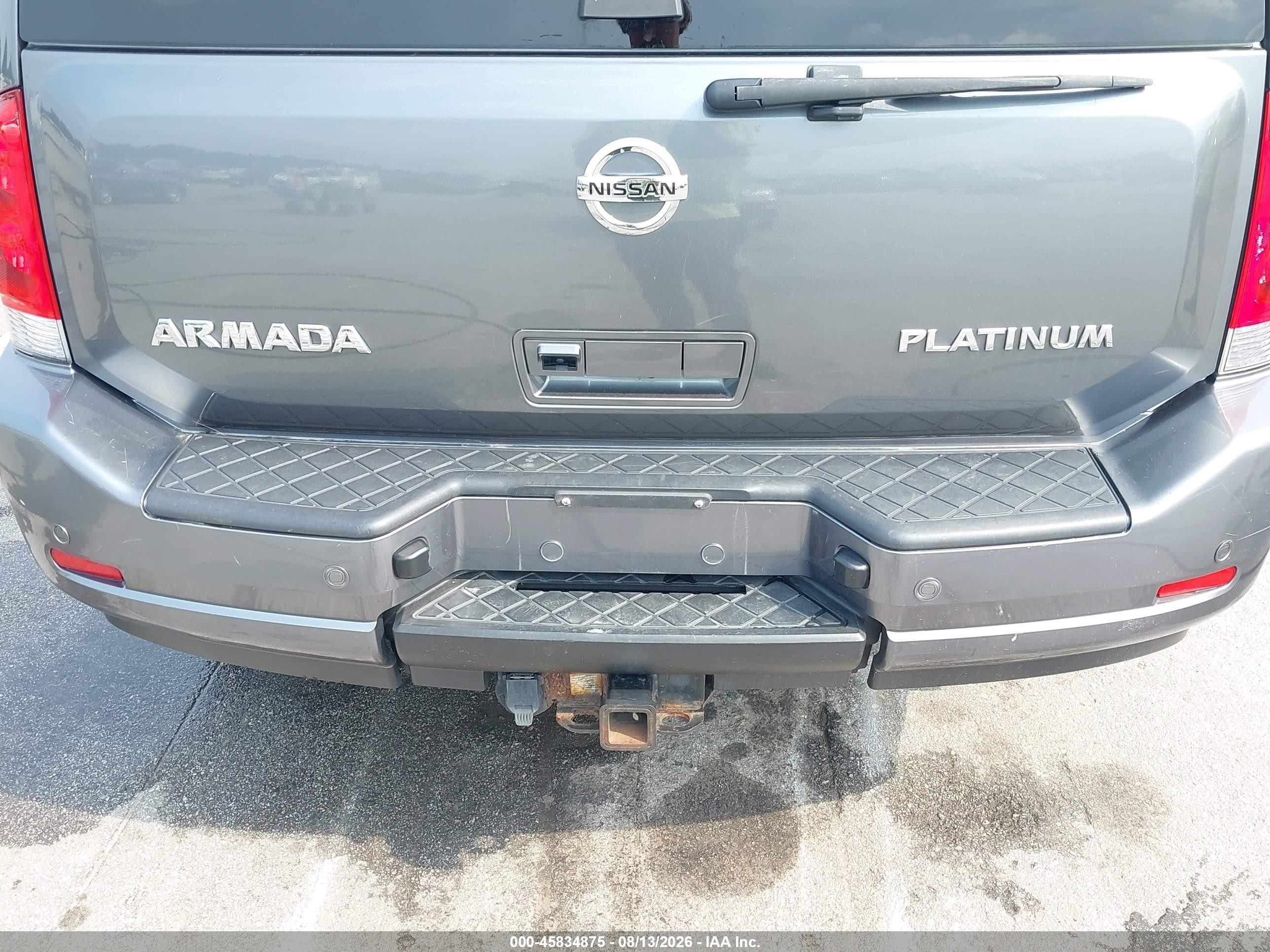 2014 Nissan Armada Platinum Серый vin: 5N1AA0NE5EN605983