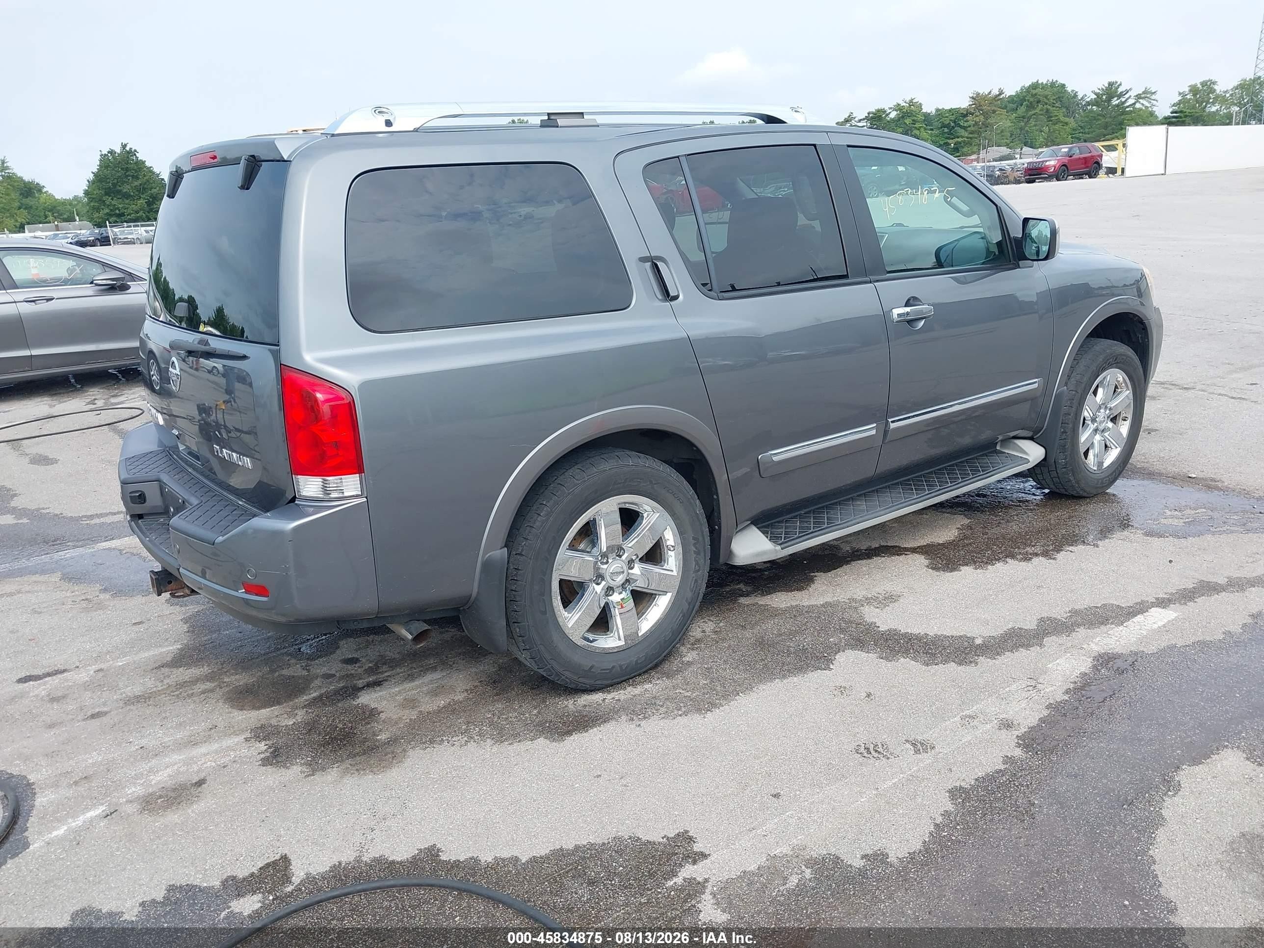 2014 Nissan Armada Platinum Серый vin: 5N1AA0NE5EN605983