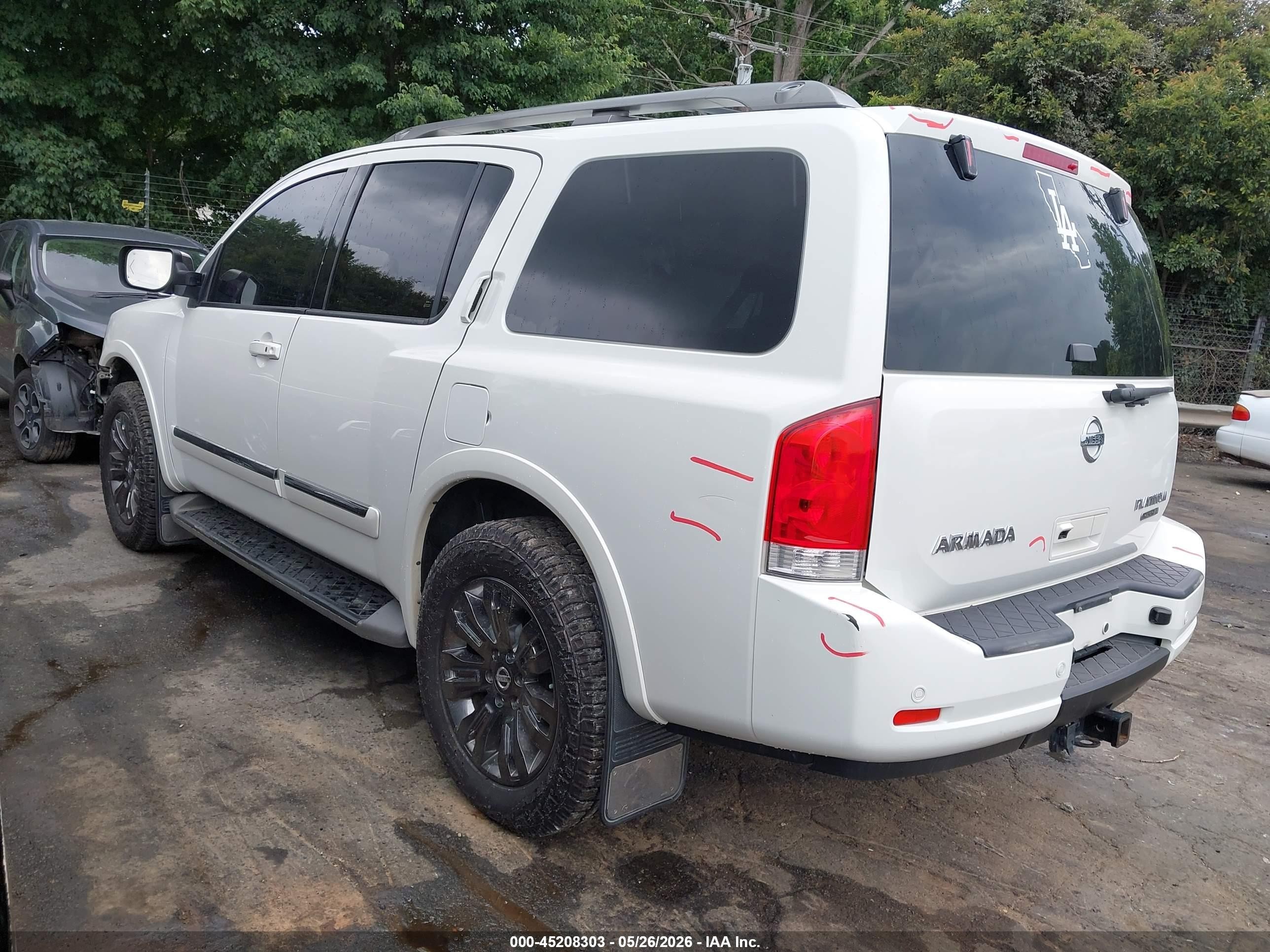 2015 Nissan Armada Platinum/sl/sv White vin: 5N1AA0NE7FN608742