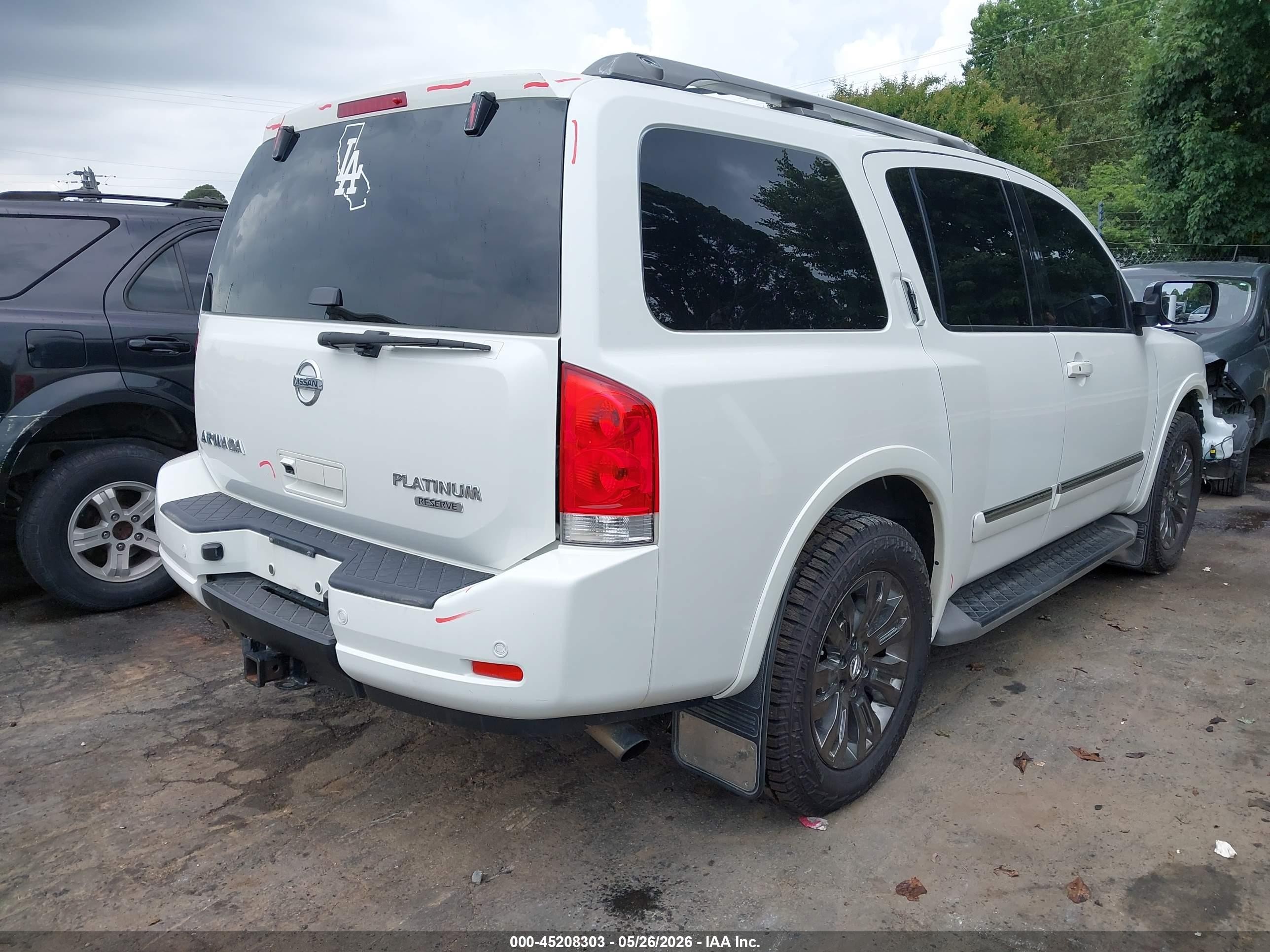 2015 Nissan Armada Platinum/sl/sv White vin: 5N1AA0NE7FN608742