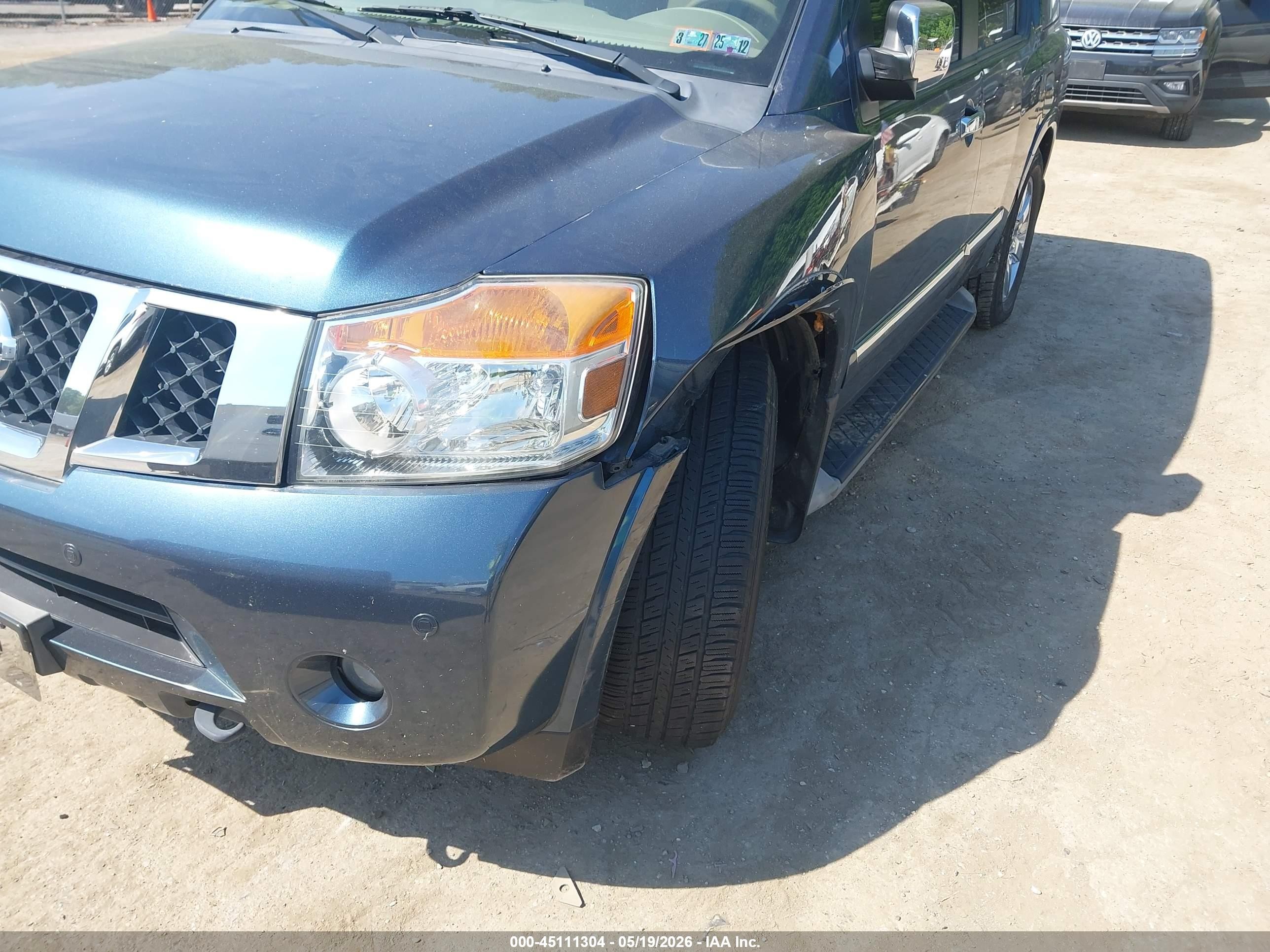 2013 Nissan Armada Platinum Dark Blue vin: 5N1AA0NE8DN615745