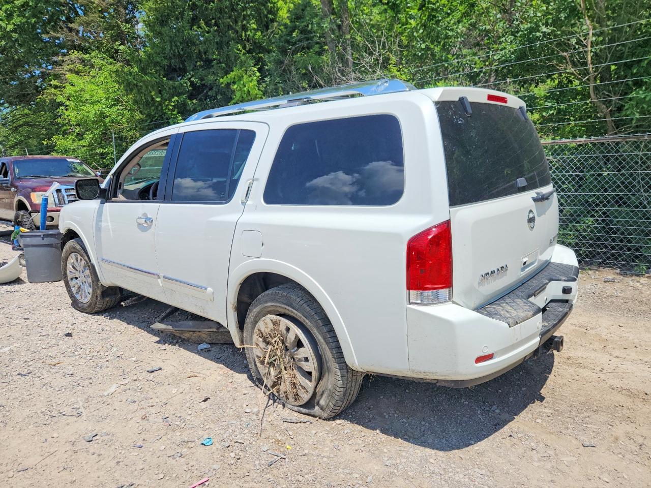 2015 Nissan Armada Platinum White vin: 5N1AA0NE8FN609950