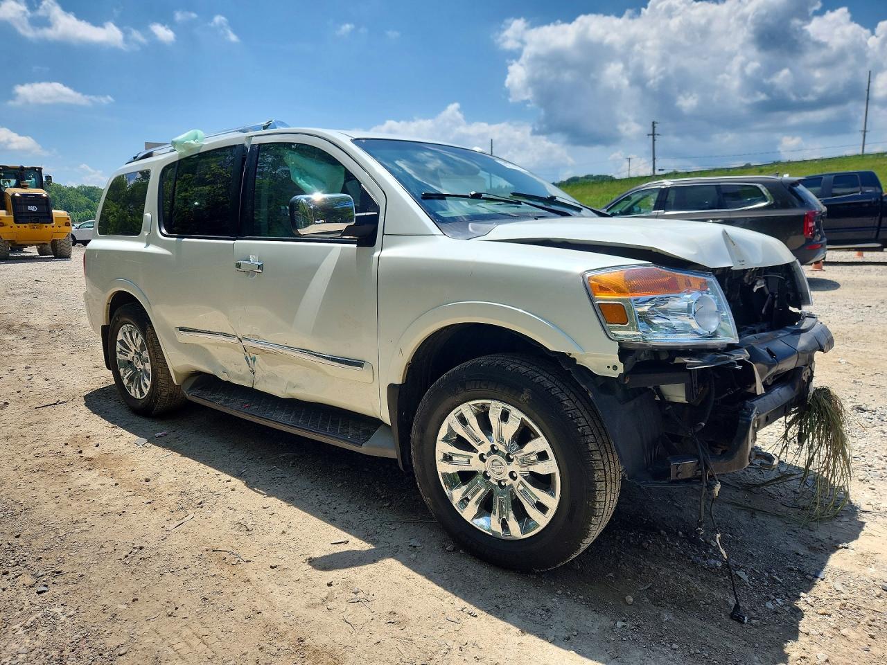 2015 Nissan Armada Platinum White vin: 5N1AA0NE8FN609950