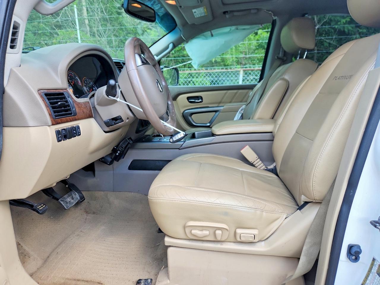 2015 Nissan Armada Platinum White vin: 5N1AA0NE8FN609950