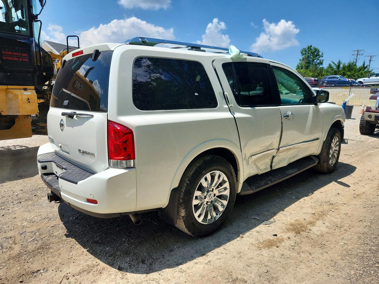 2015 Nissan Armada Platinum White vin: 5N1AA0NE8FN609950