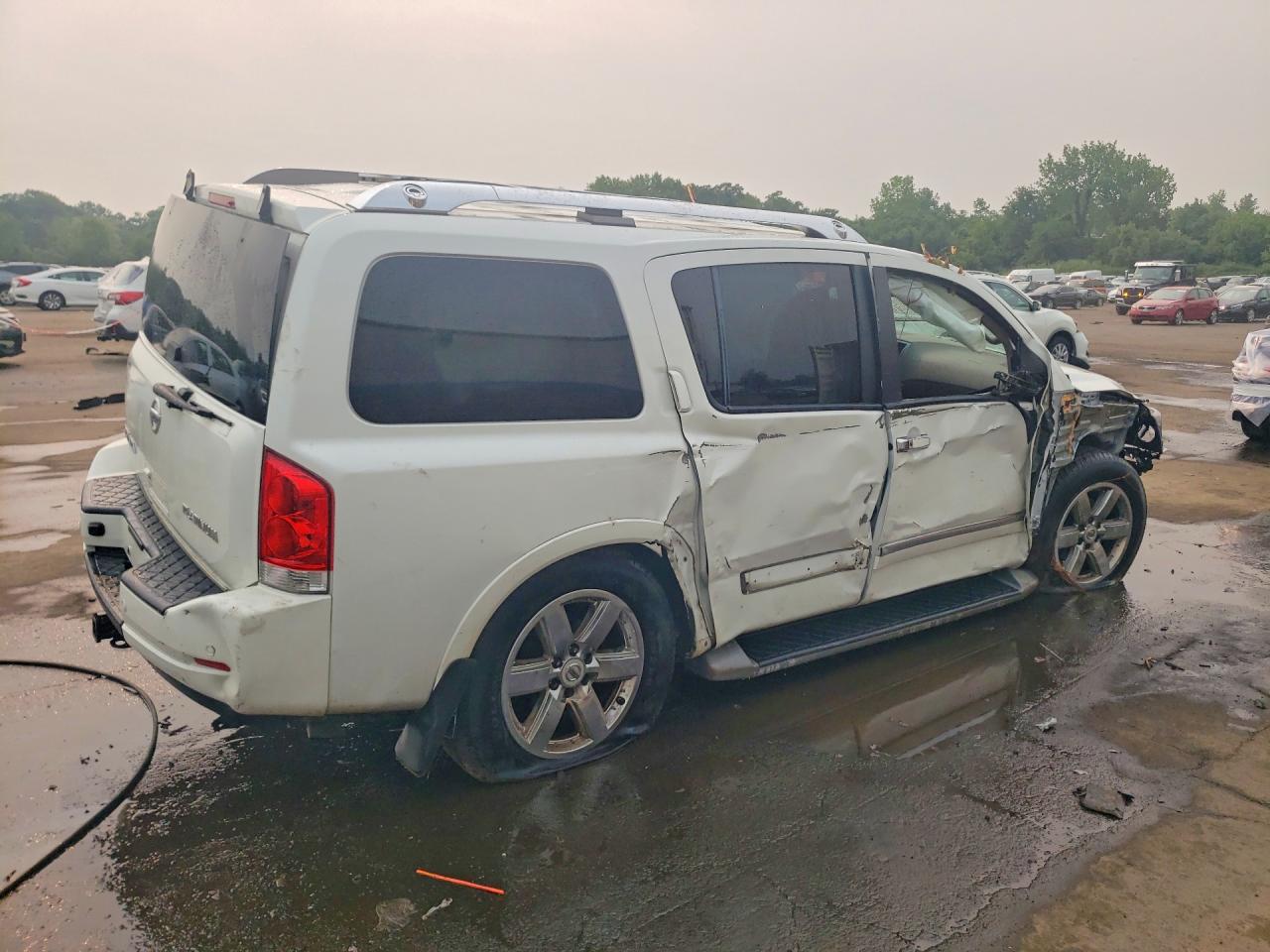 2014 Nissan Armada Platinum White vin: 5N1AA0NE9EN609664