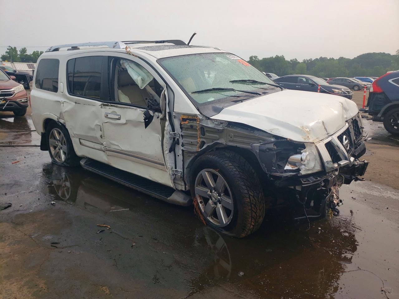 2014 Nissan Armada Platinum White vin: 5N1AA0NE9EN609664