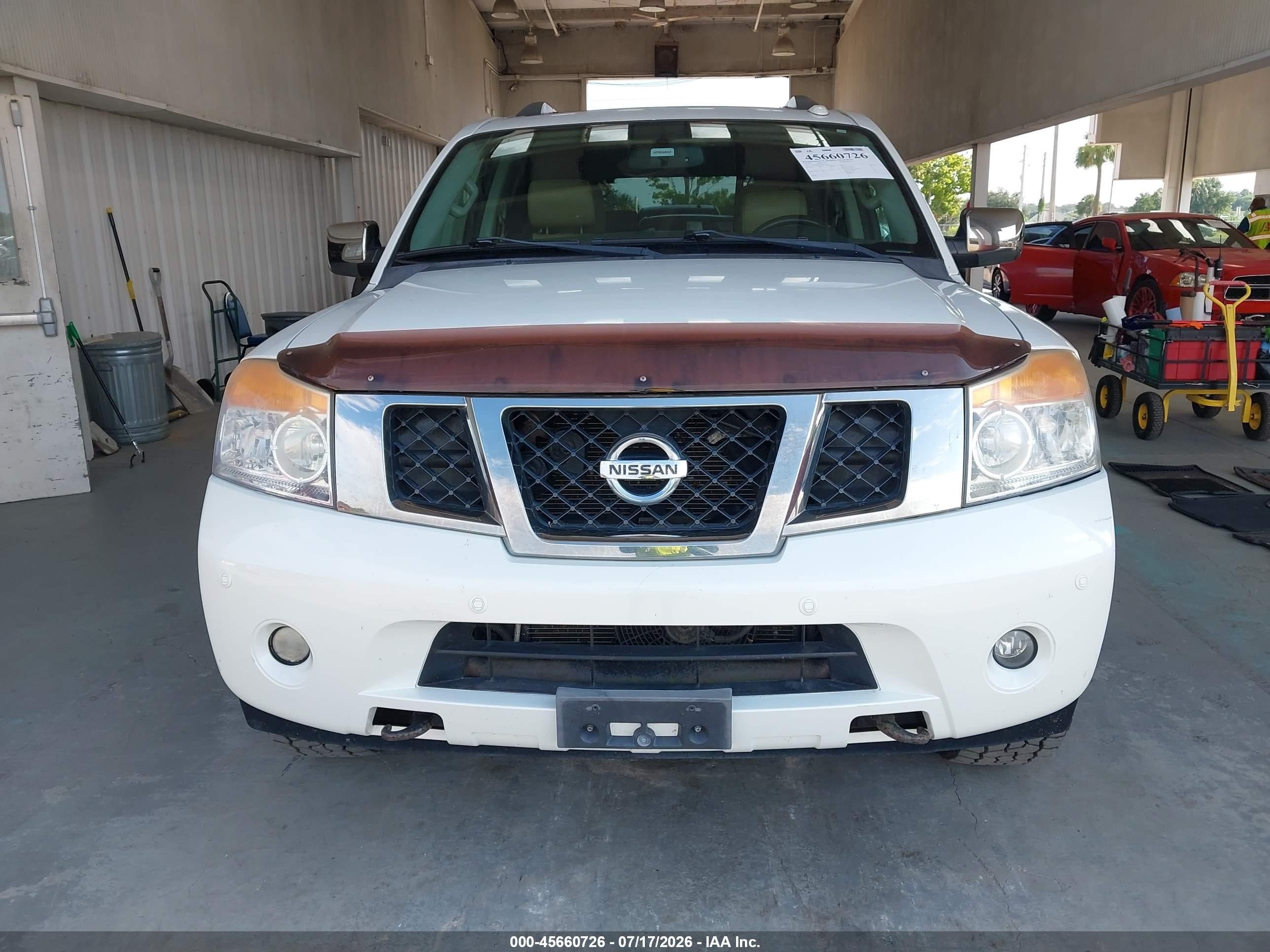 2014 Nissan Armada Platinum/sl/sv White vin: 5N1AA0NE9EN612502